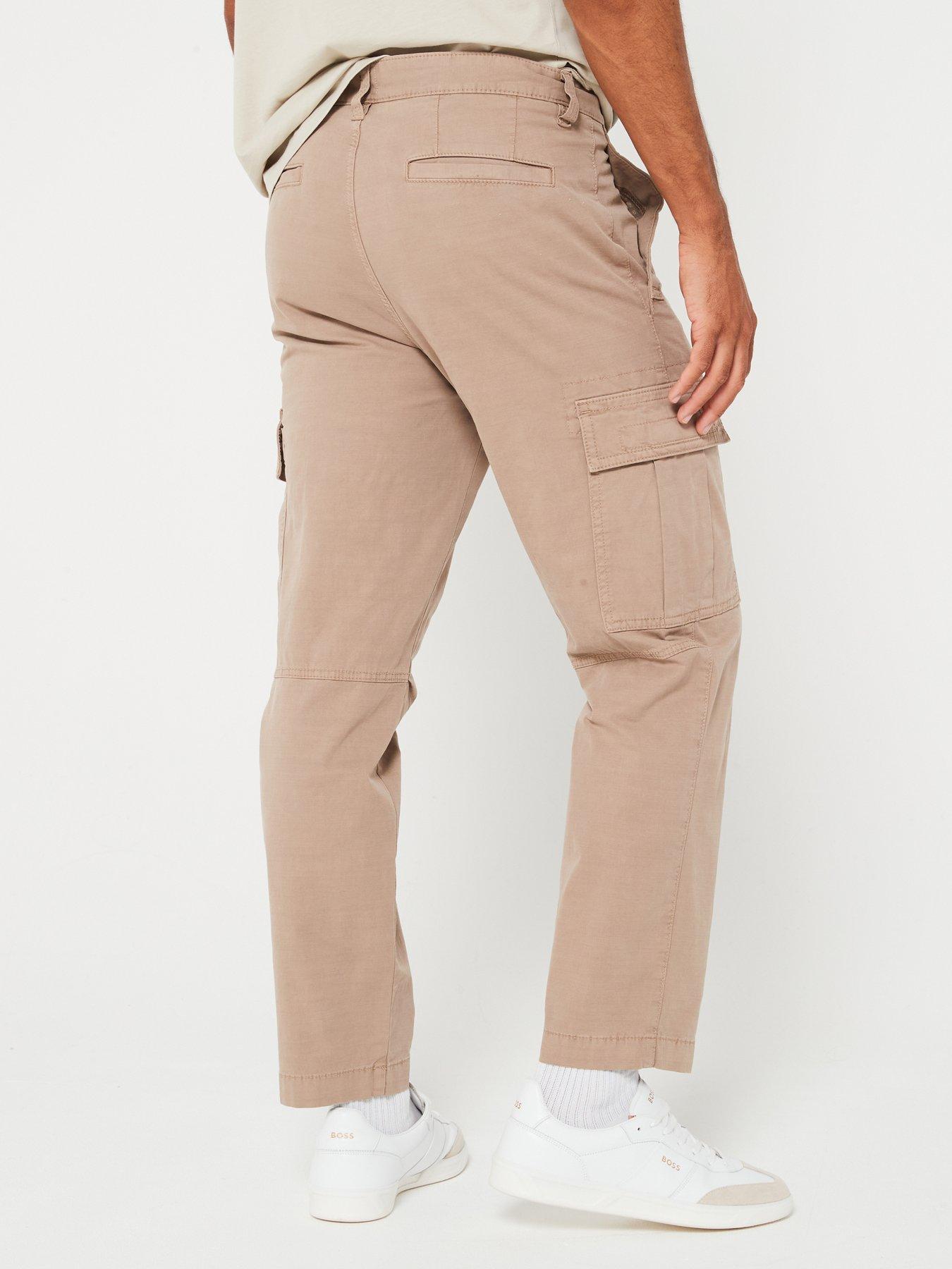 boss-sisla-7-cargo-trousers-beigestillFront