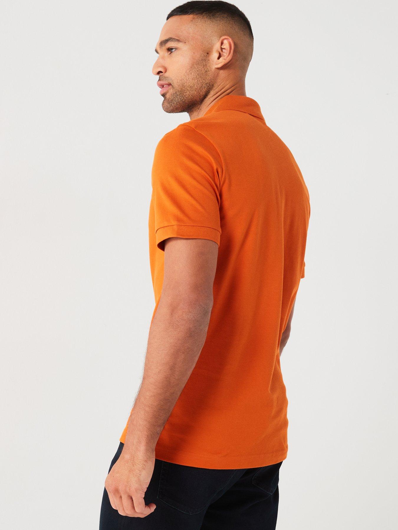 boss-passenger-slim-fit-tonal-logo-polo-shirt-orangestillFront