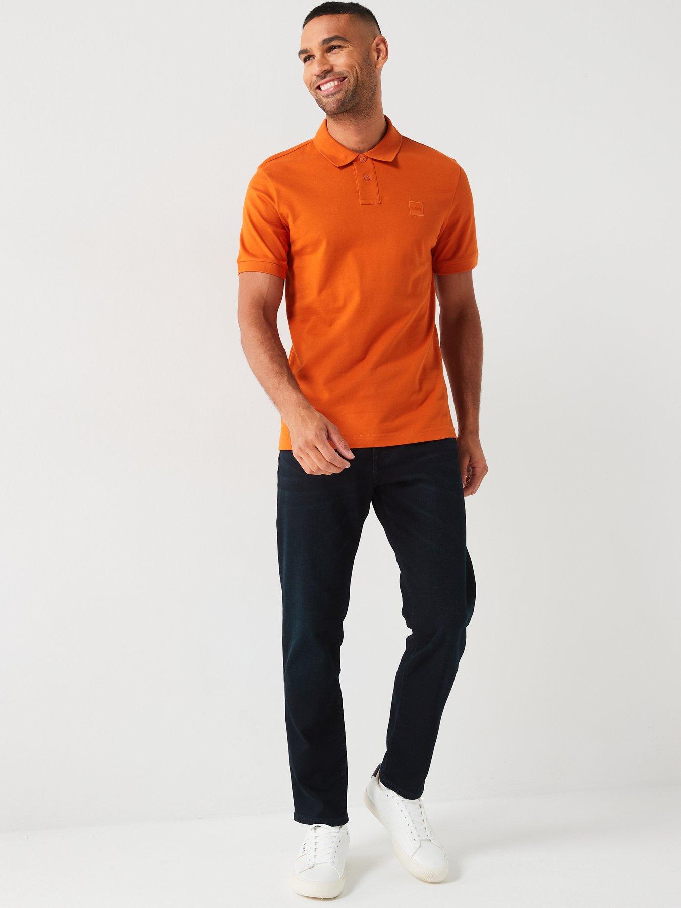 boss-passenger-slim-fit-tonal-logo-polo-shirt-orangeback