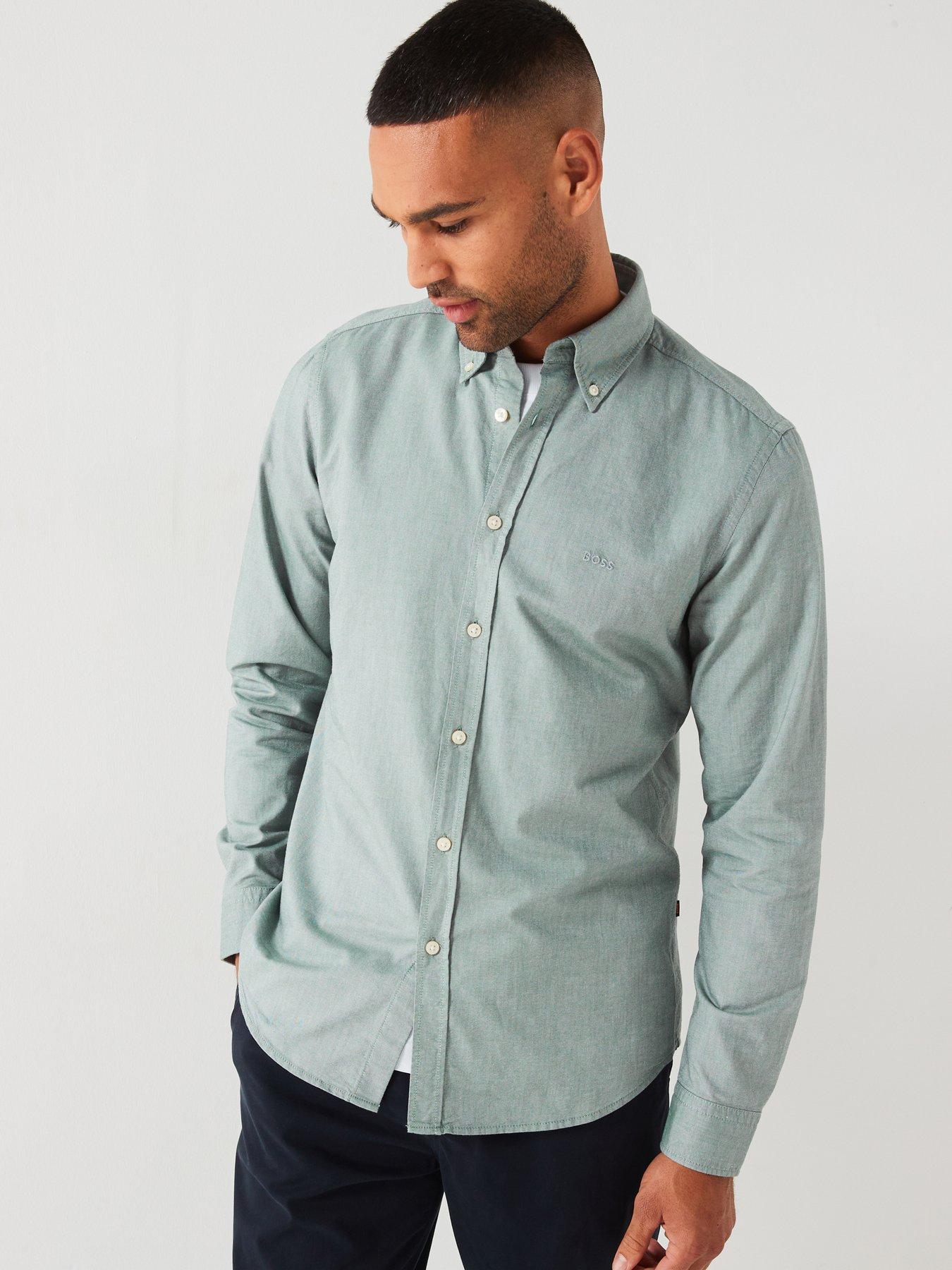 boss-rickert-button-down-regular-fit-logo-shirt-khakifront