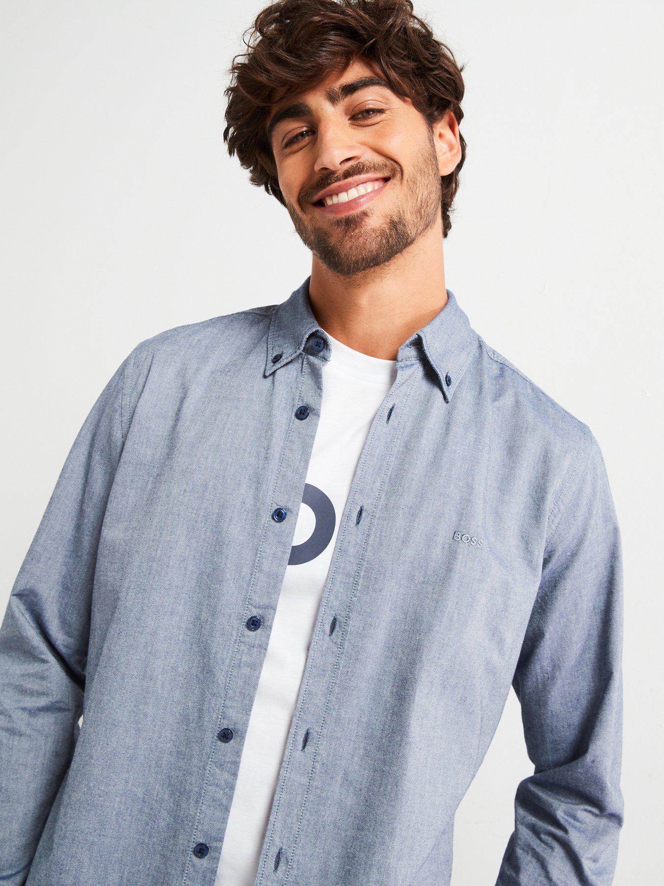 boss-rickert-button-down-regular-fit-logo-shirt-navyoutfit