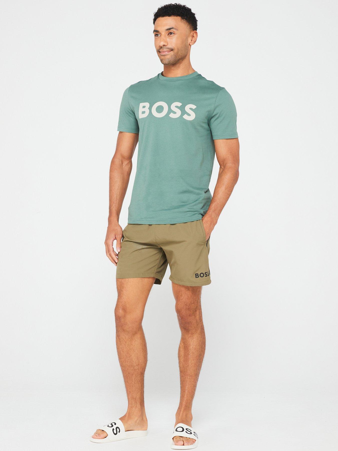 boss-thinking-1-regular-fit-large-logo-t-shirt-greenback