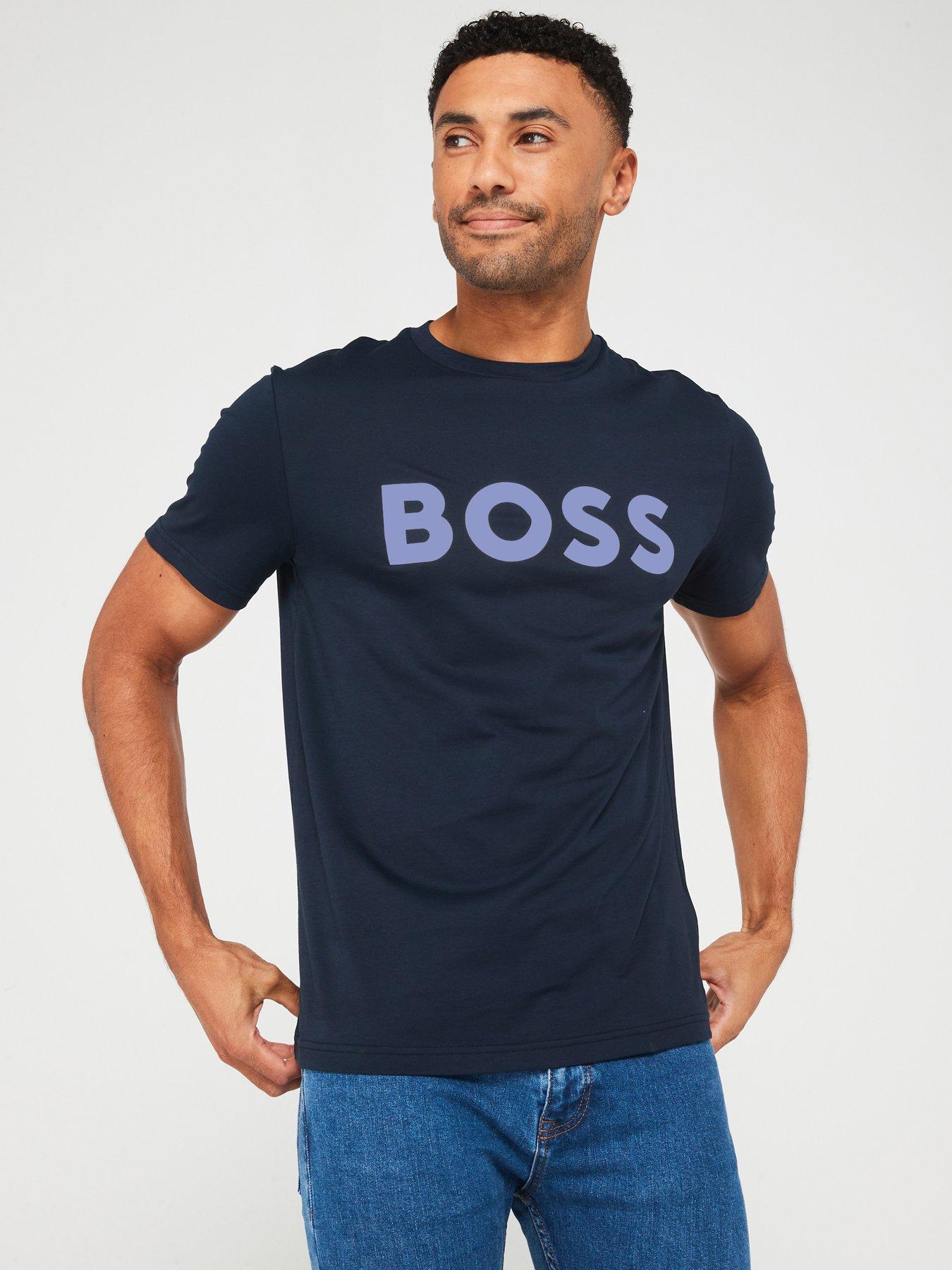 boss-thinking-1-regular-fit-large-logo-t-shirt-bluefront