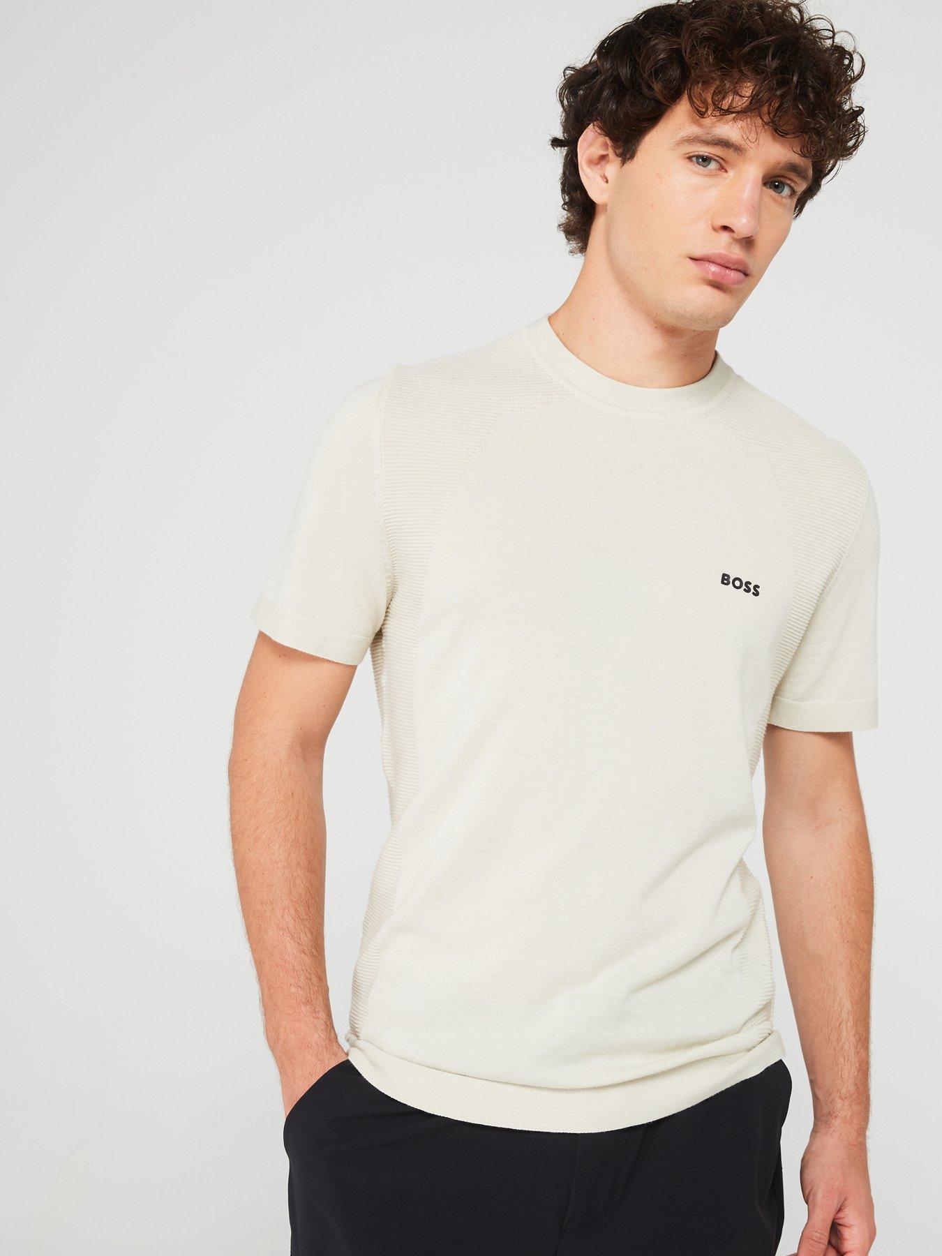 boss-boss-momentum-lite-short-sleeve-knitted-t-shirt--beige