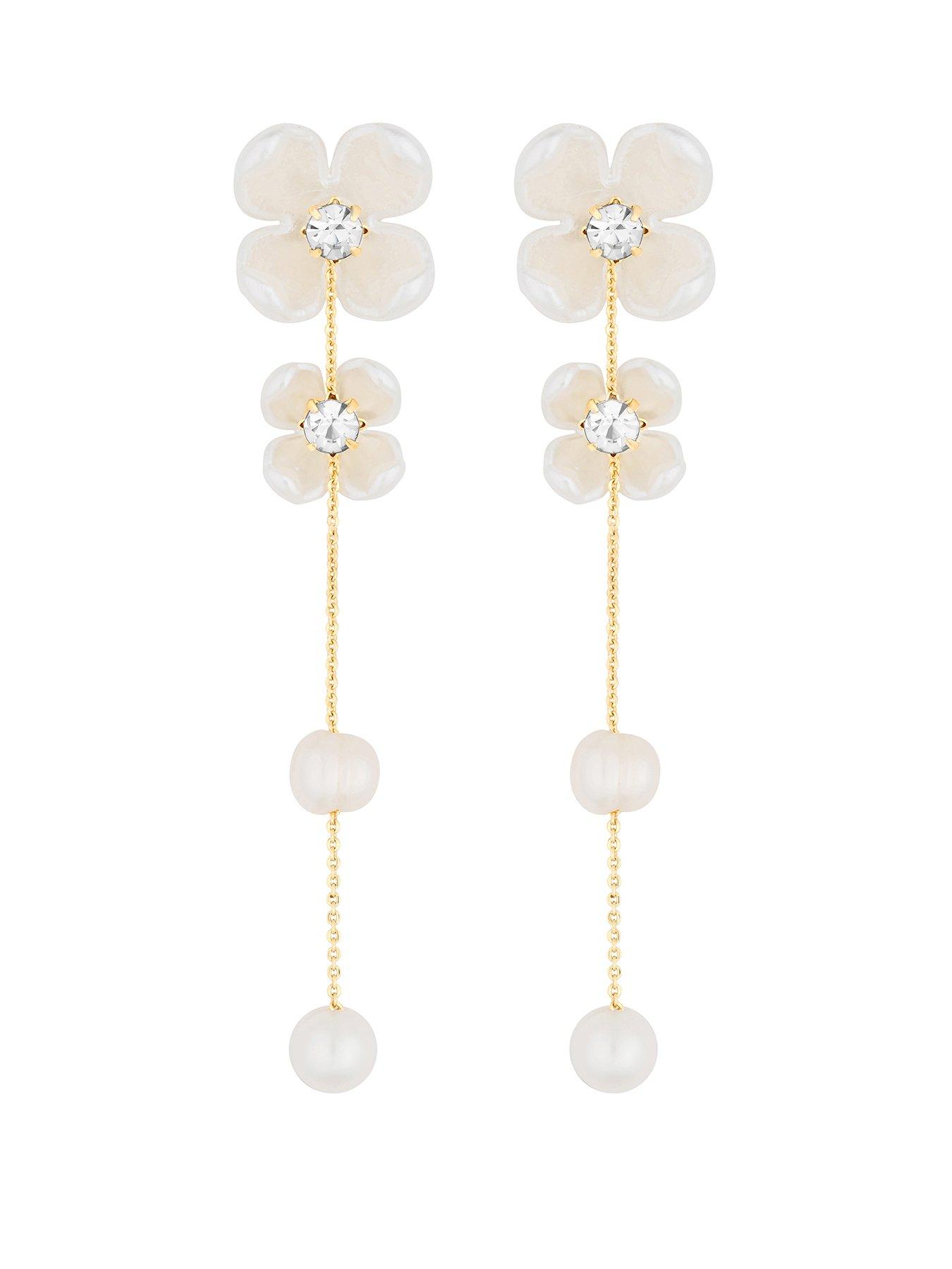 jon-richard-white-floral-and-freshwater-pearl-linear-earring