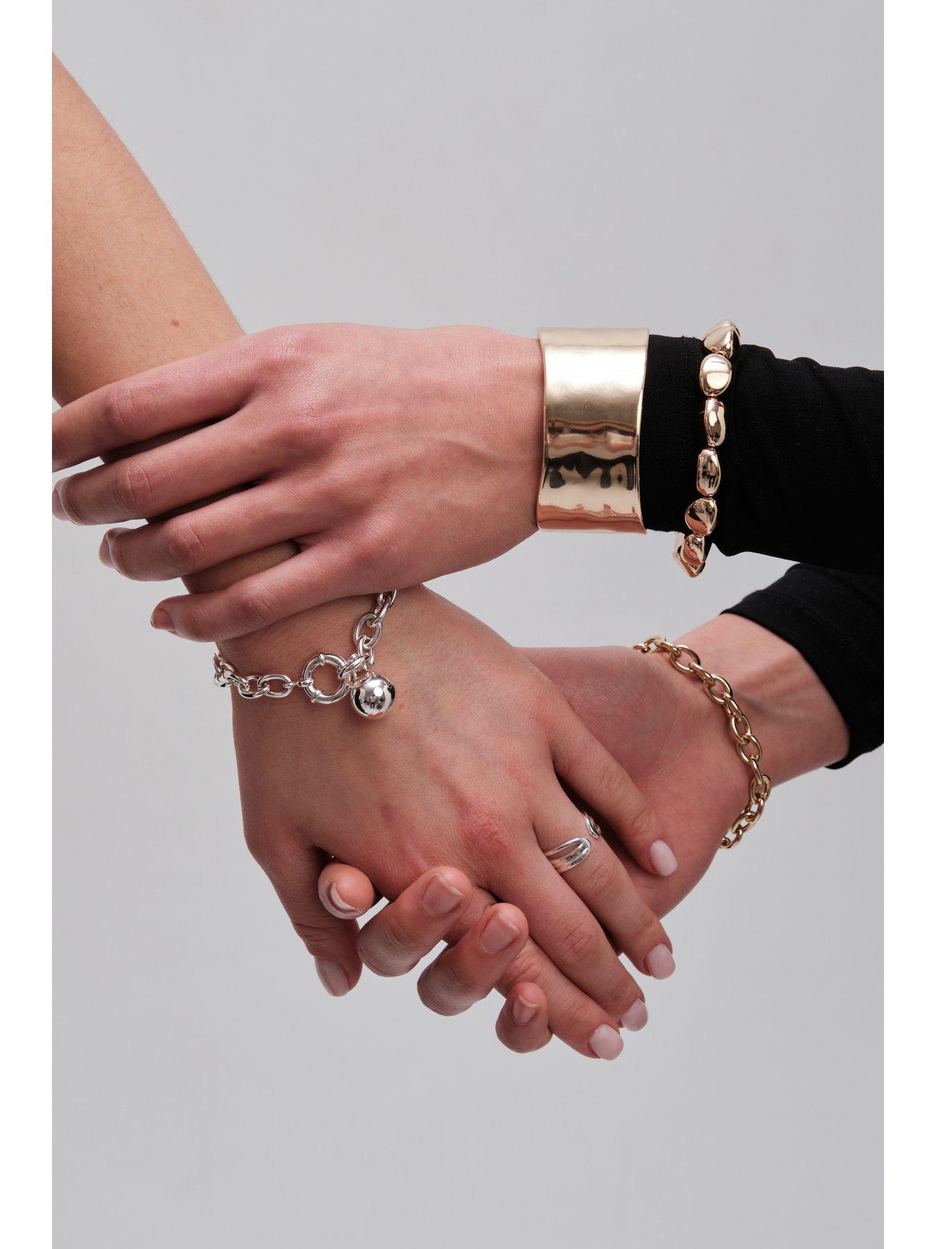 Image 4 of 4 of Jon Richard Gold Plate Polsihed Nugget Bracelet