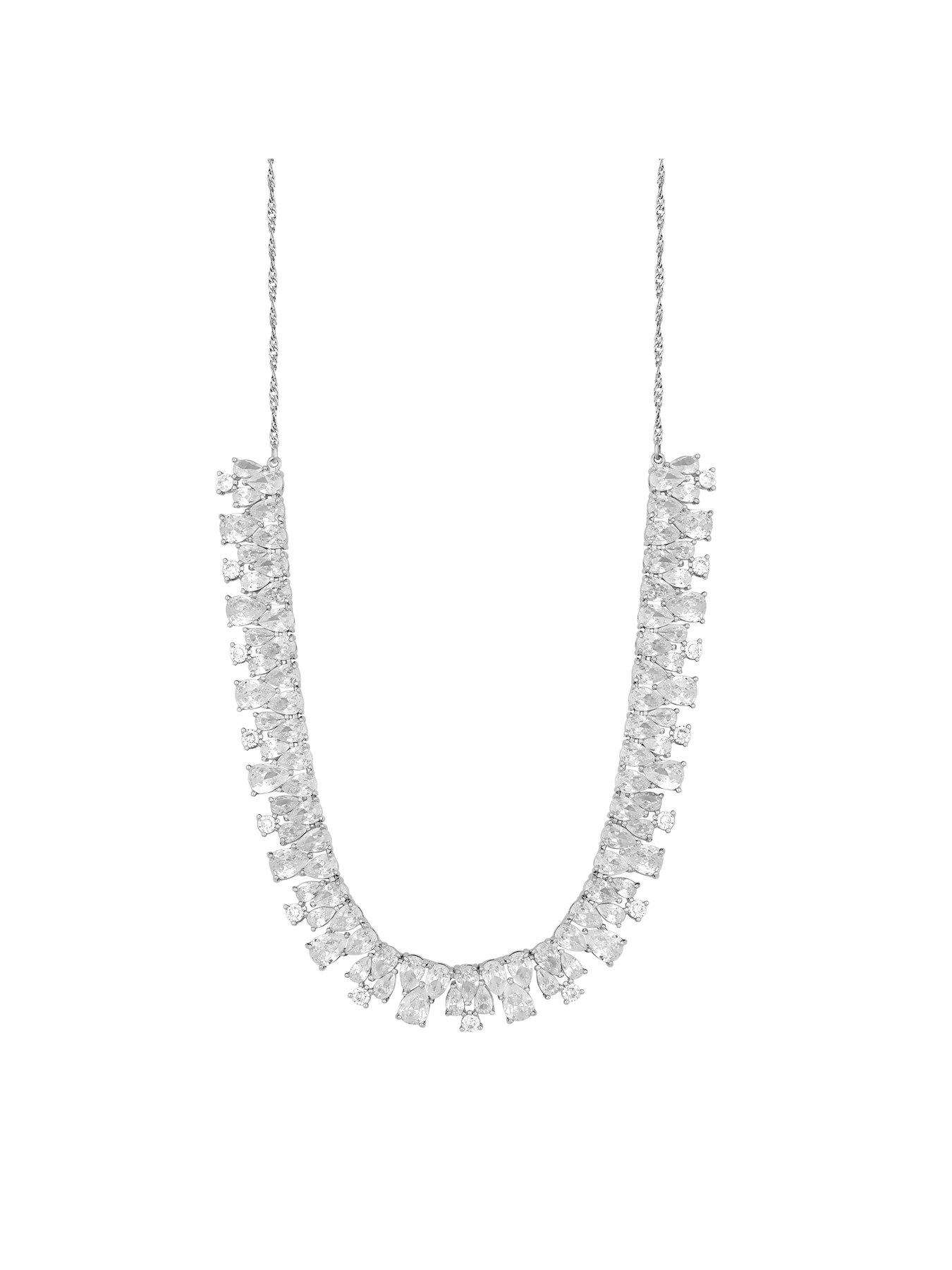 jon-richard-rhodium-plate-cubic-zirconia-statement-necklaceback