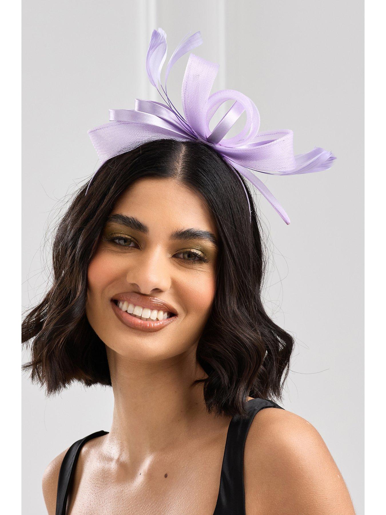 jon-richard-lavender-medium-fascinator-headbandstillFront