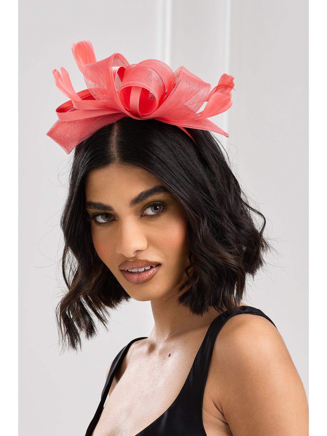 jon-richard-coral-medium-fascinator-headbandstillFront