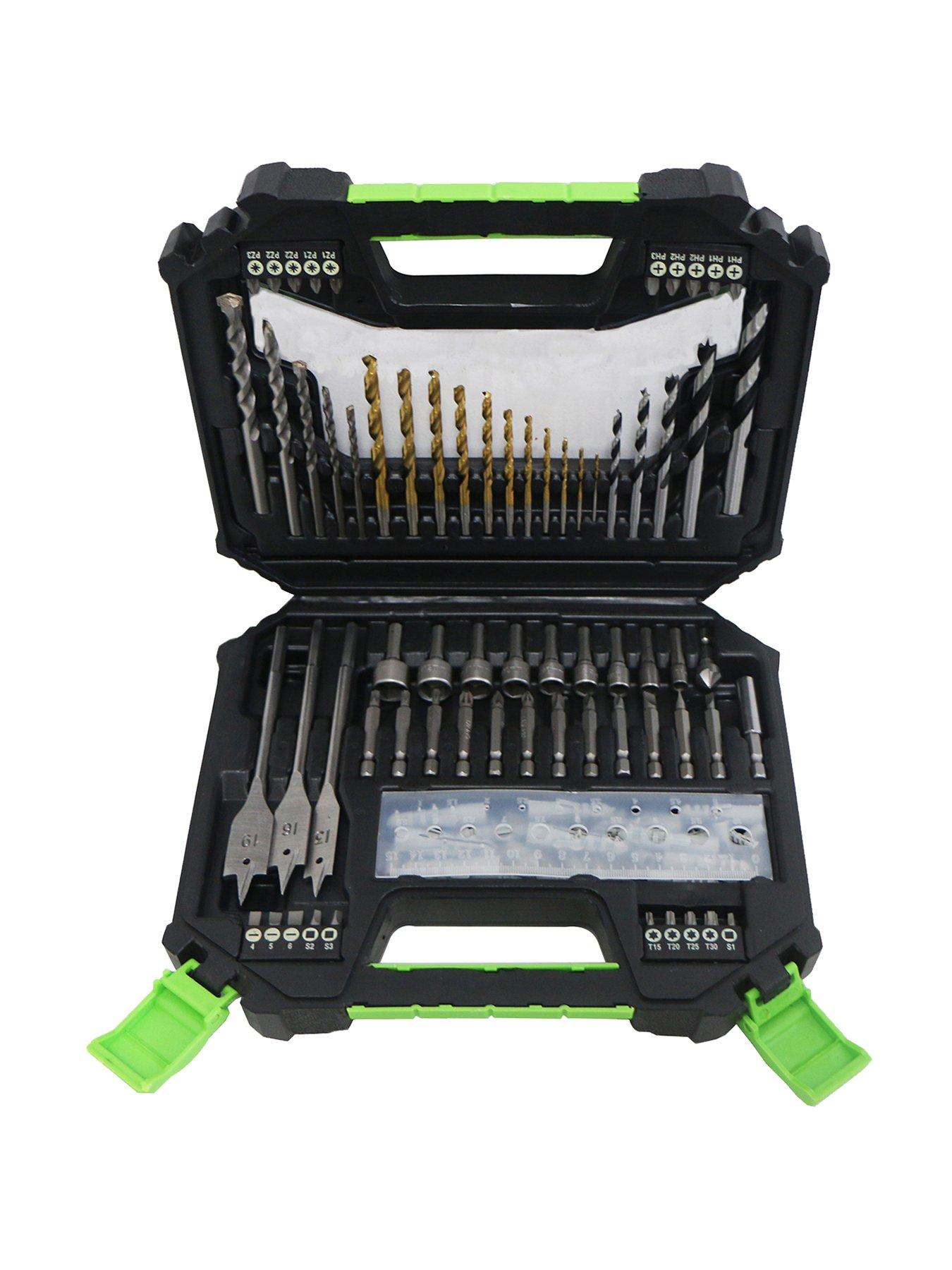 mylek-mylek-128-piece-drill-bit-and-screwdriver-accessory-set-hss-cobalt-high-speed-for-use-on-wood-masonry-metal-plastic-amp-more-with-storage-casedetail