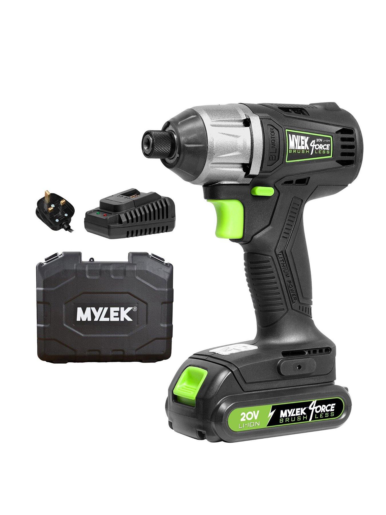 mylek-mylek-cordless-impact-drill-driver-20v-brushless-variable-speed-0-2400rpm-280nm-0-3200bpm-with-led-work-light-2000ah-battery-and-fast-charger