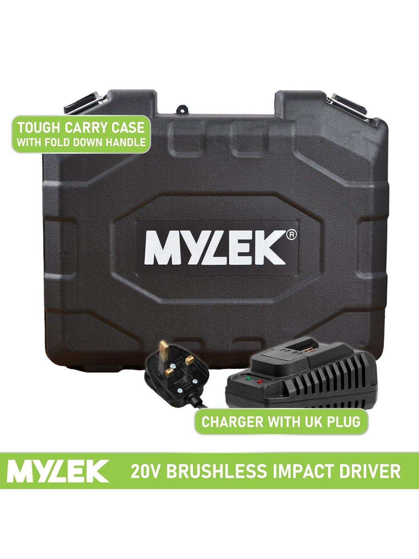 mylek-mylek-cordless-impact-drill-driver-20v-brushless-variable-speed-0-2400rpm-280nm-0-3200bpm-with-led-work-light-2000ah-battery-and-fast-chargeroutfit