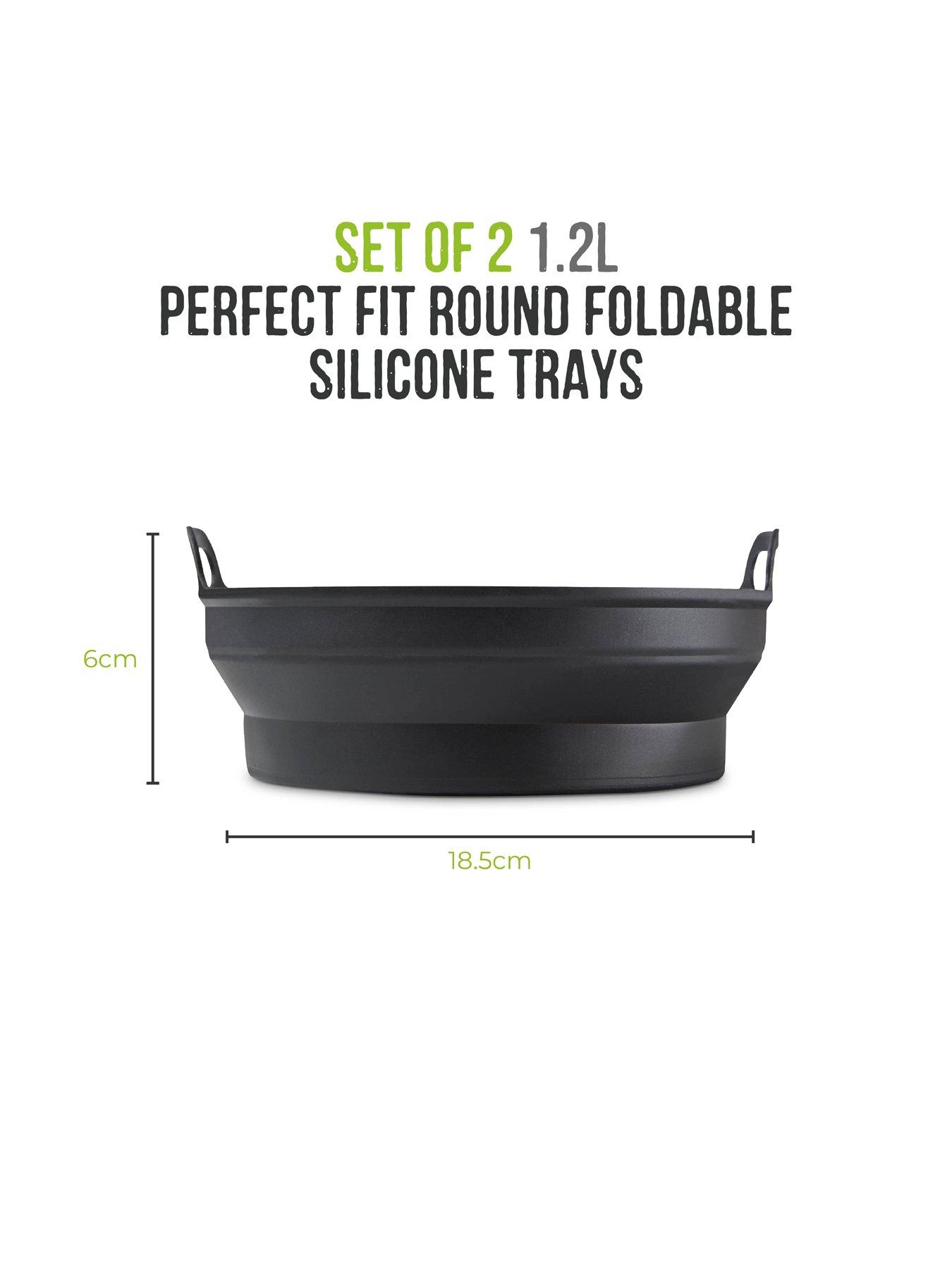 Image 6 of 7 of Tower Round Silicone Air Fryer Trays &ndash; Set of 2