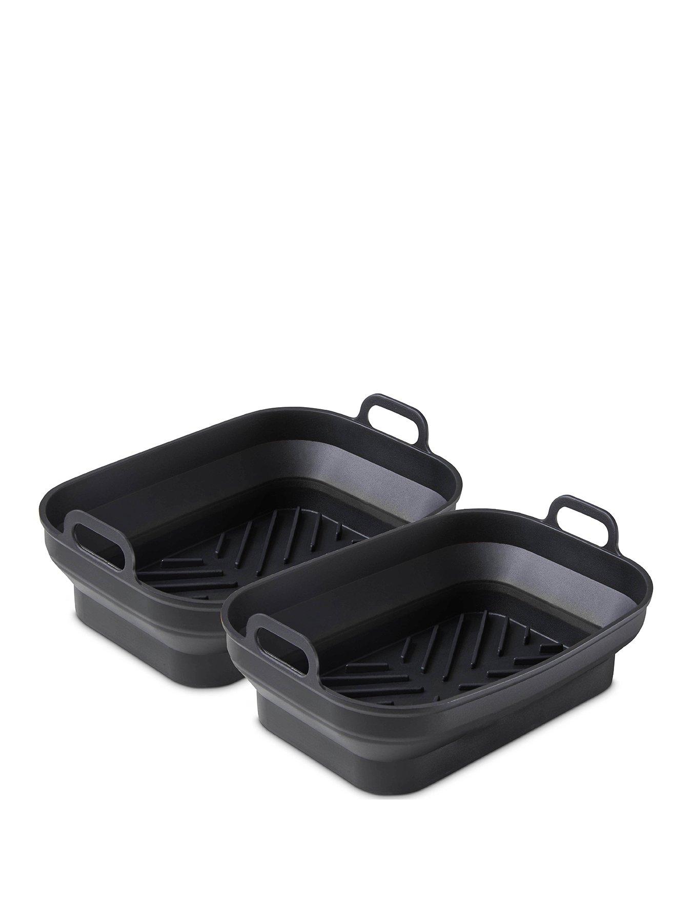 Image 1 of 7 of Tower Rectangular Air Fryer Trays &ndash; Set of 2