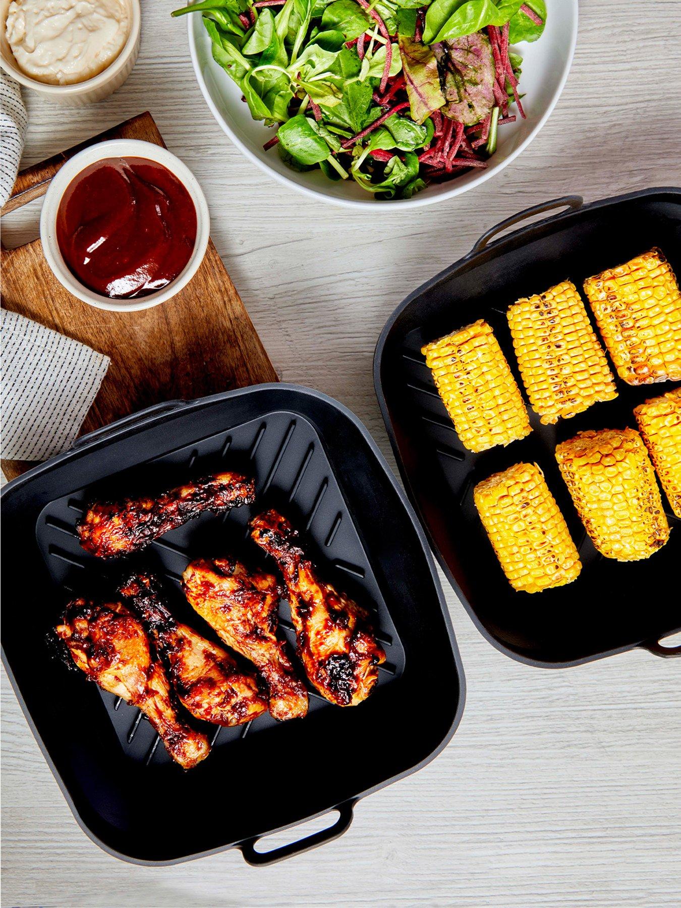 Image 1 of 7 of Tower Square Air Fryer Trays, Set of 2, Reusable Silicone - T843092