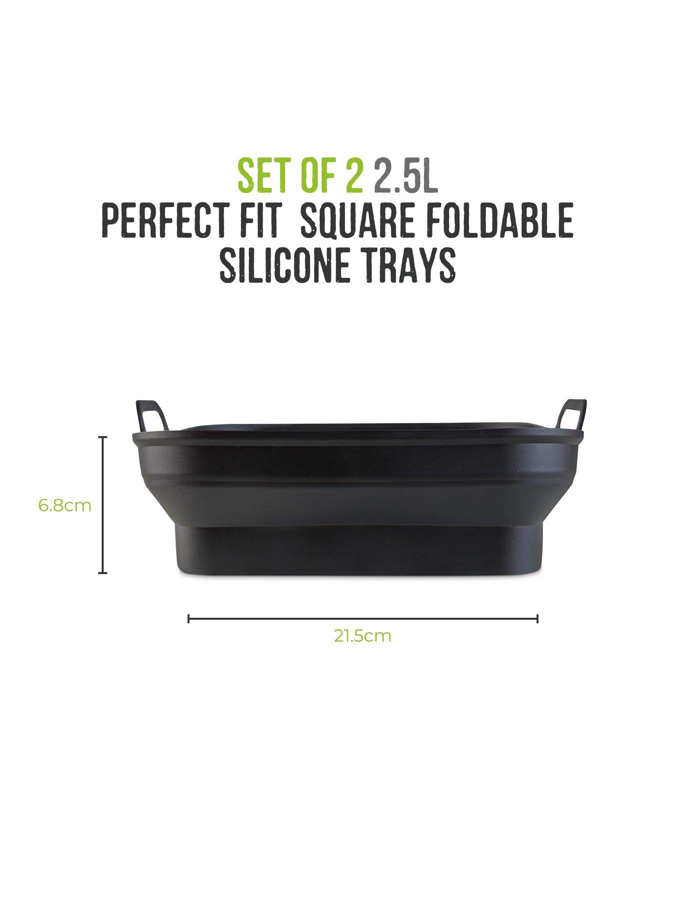 Image 6 of 7 of Tower Square Air Fryer Trays, Set of 2, Reusable Silicone - T843092
