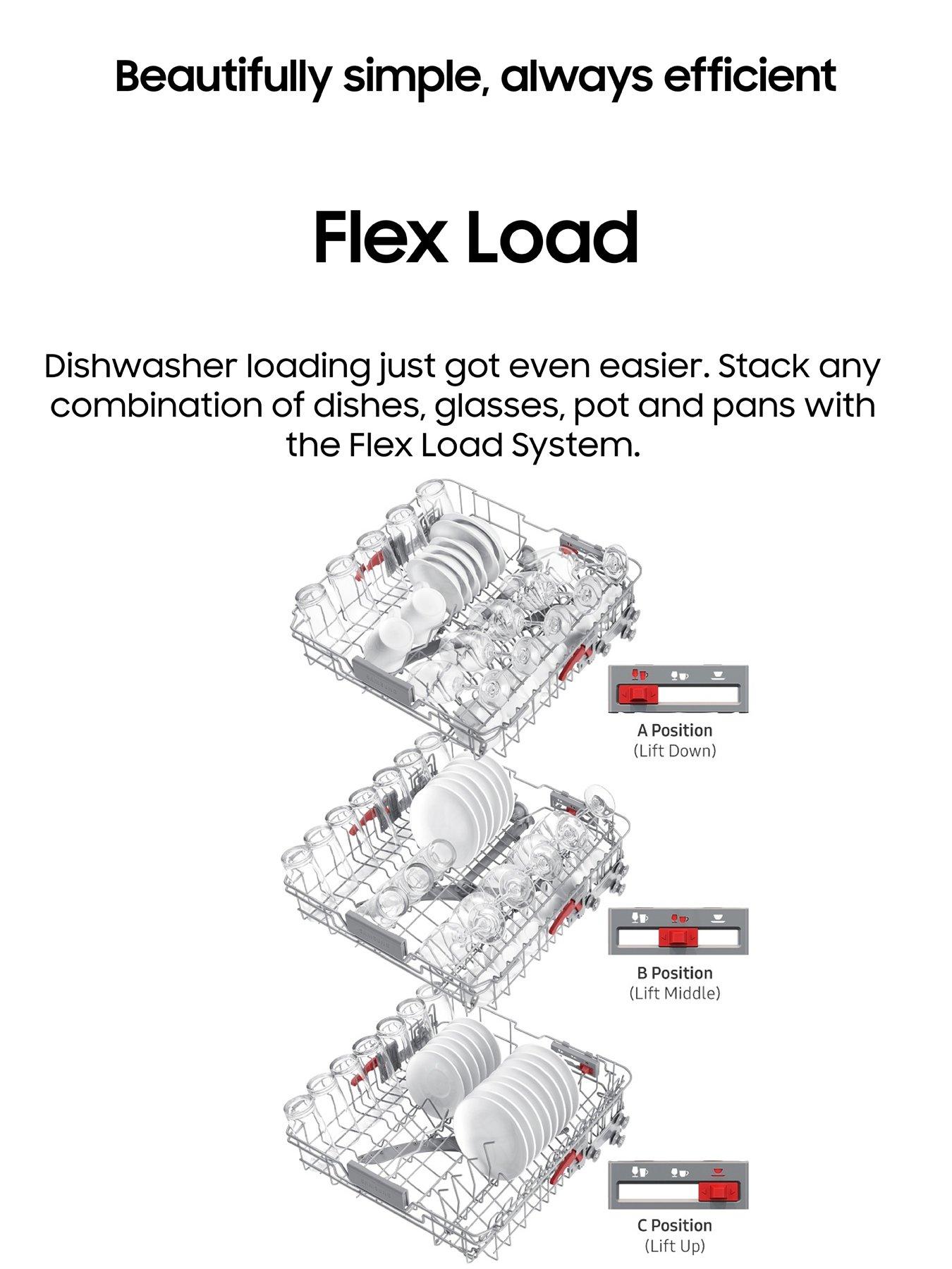 samsung-series-7-dw60cg550fsreu-freestanding-60cm-wide-14-place-dishwasher-with-auto-door-silverback