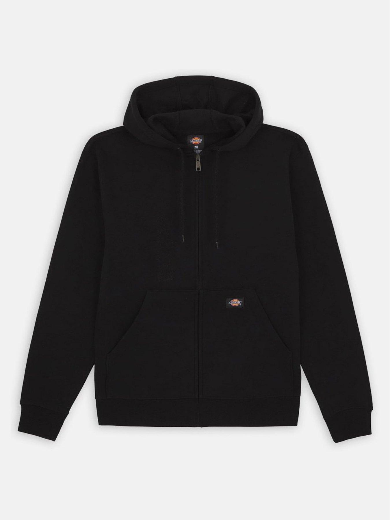 dickies-mens-everyday-fleece-zip-hoodie-blackfront