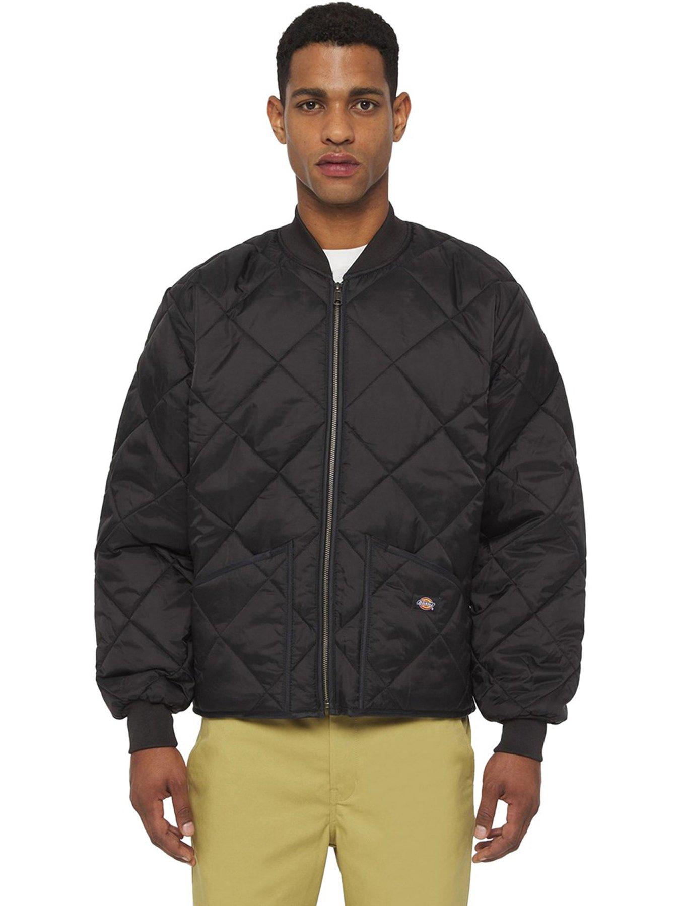 Image of Dickies Mens Diamond Quilted Nylon Jacket - Black