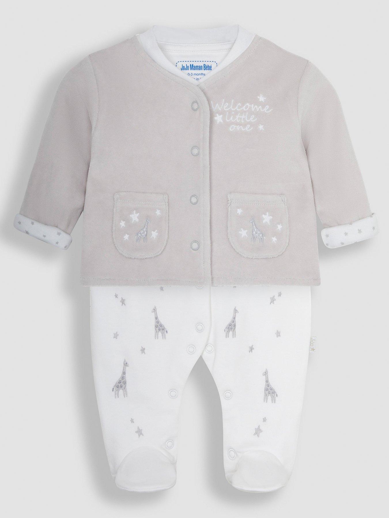 jojo-maman-bebe-unisex-2-piece-welcome-little-one-sleepsuit-amp-jacket-set-grey