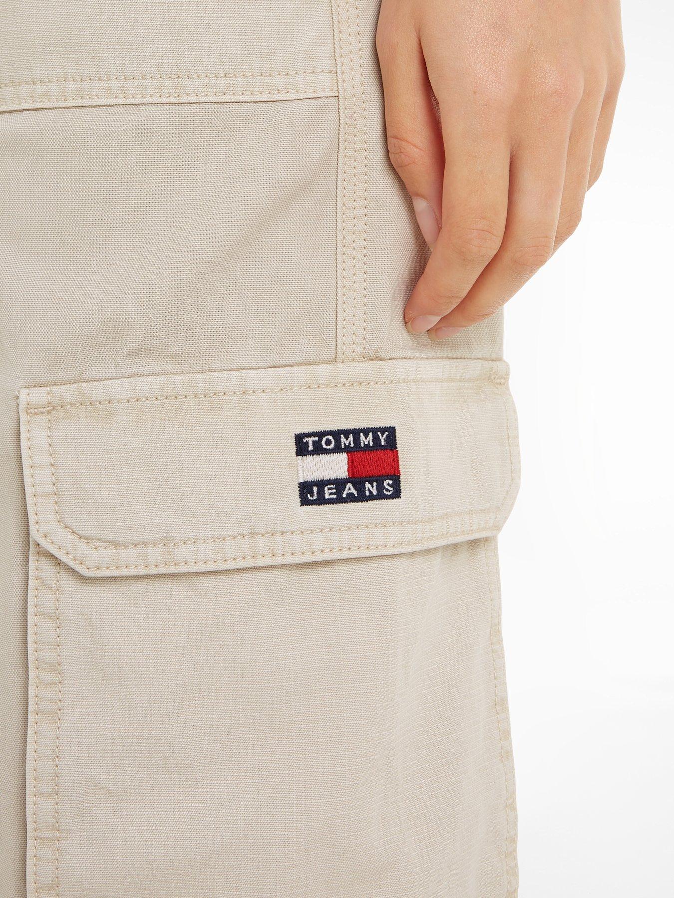 Image 3 of 4 of Tommy Jeans Wide Leg Utility Pant - Beige