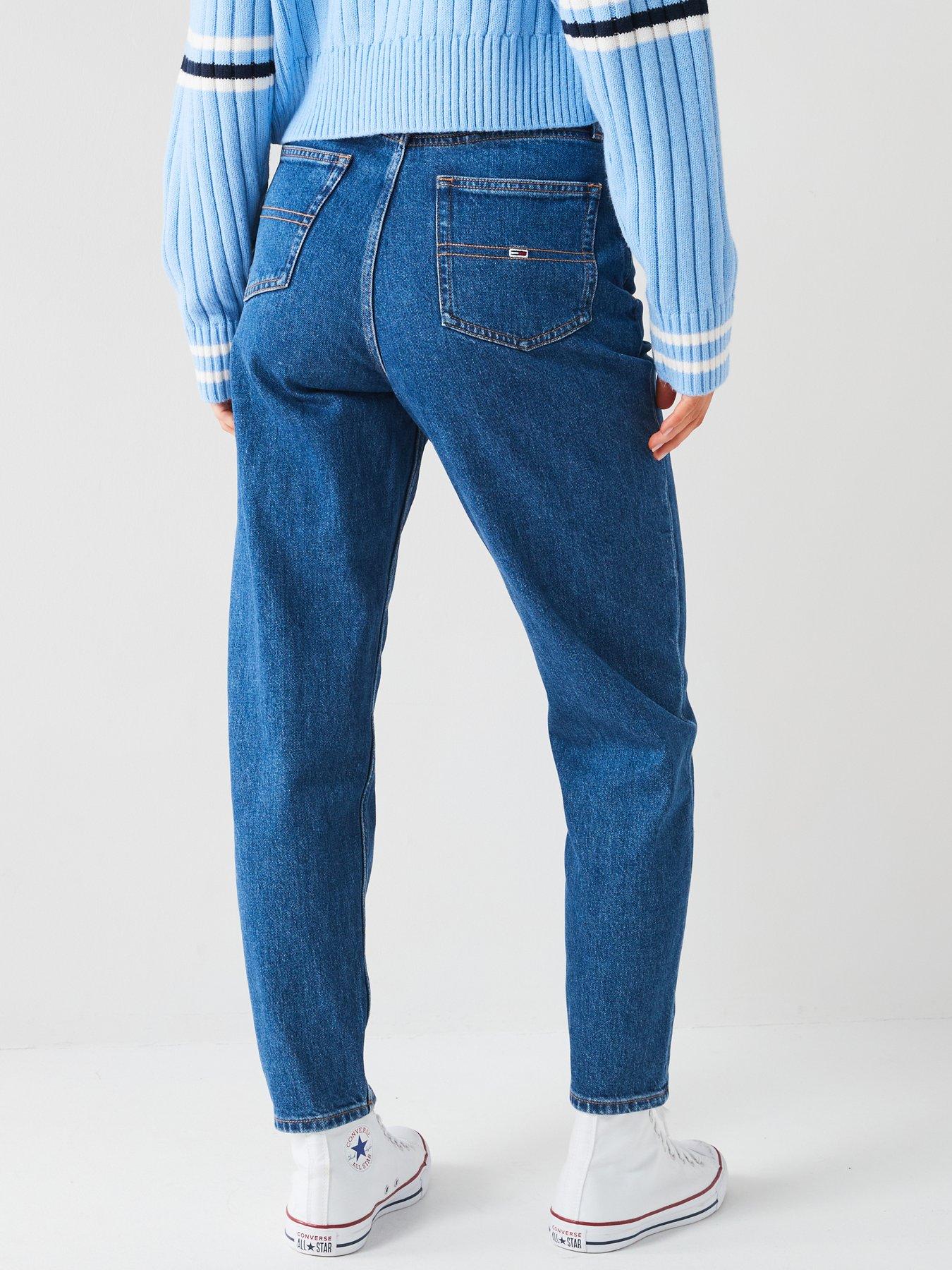 Image 2 of 4 of Tommy Jeans Logo Pocket Mom Jean - Blue