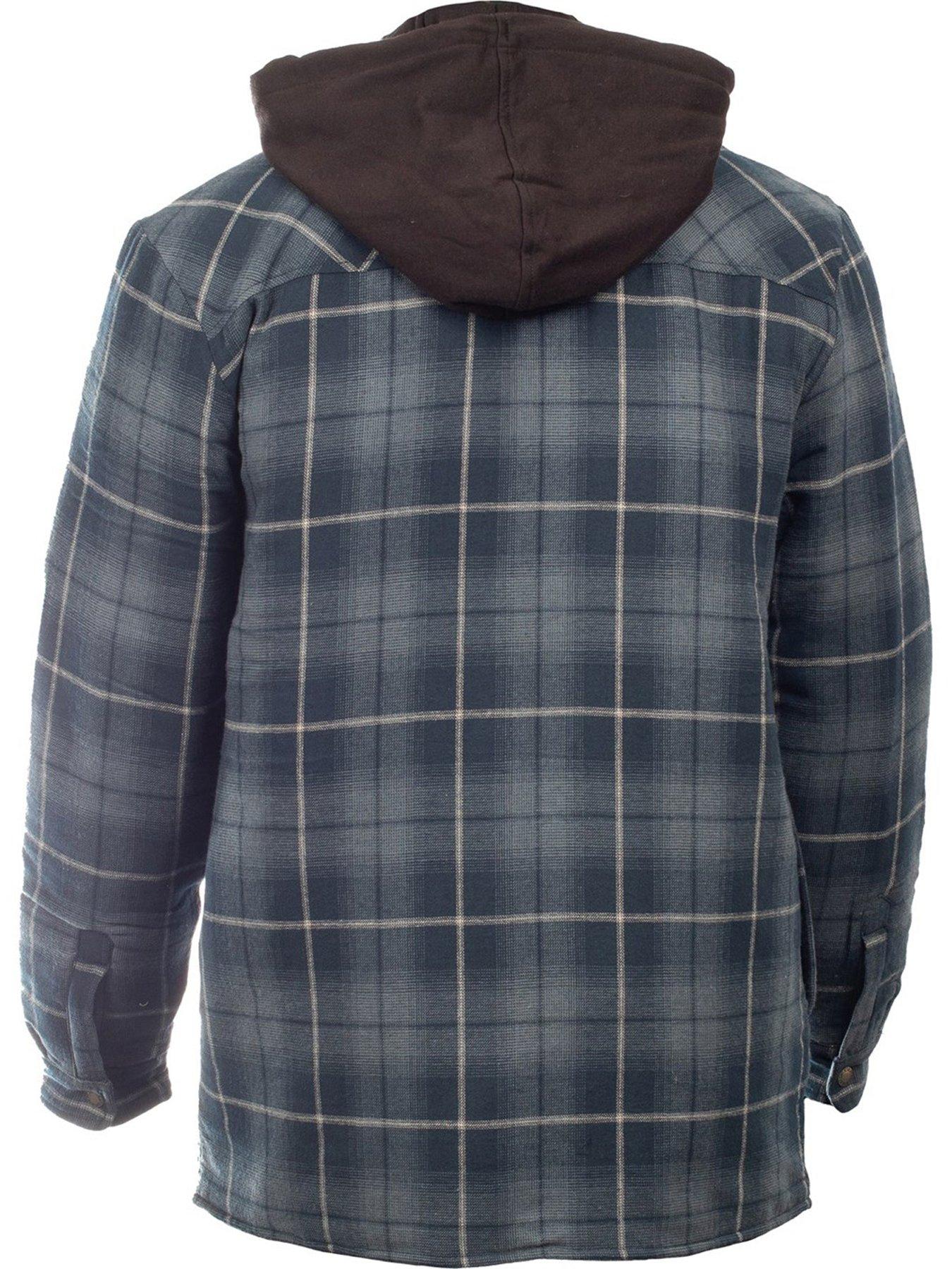 dickies-mens-fleece-hood-flannel-shirt-jacket-bluestillFront