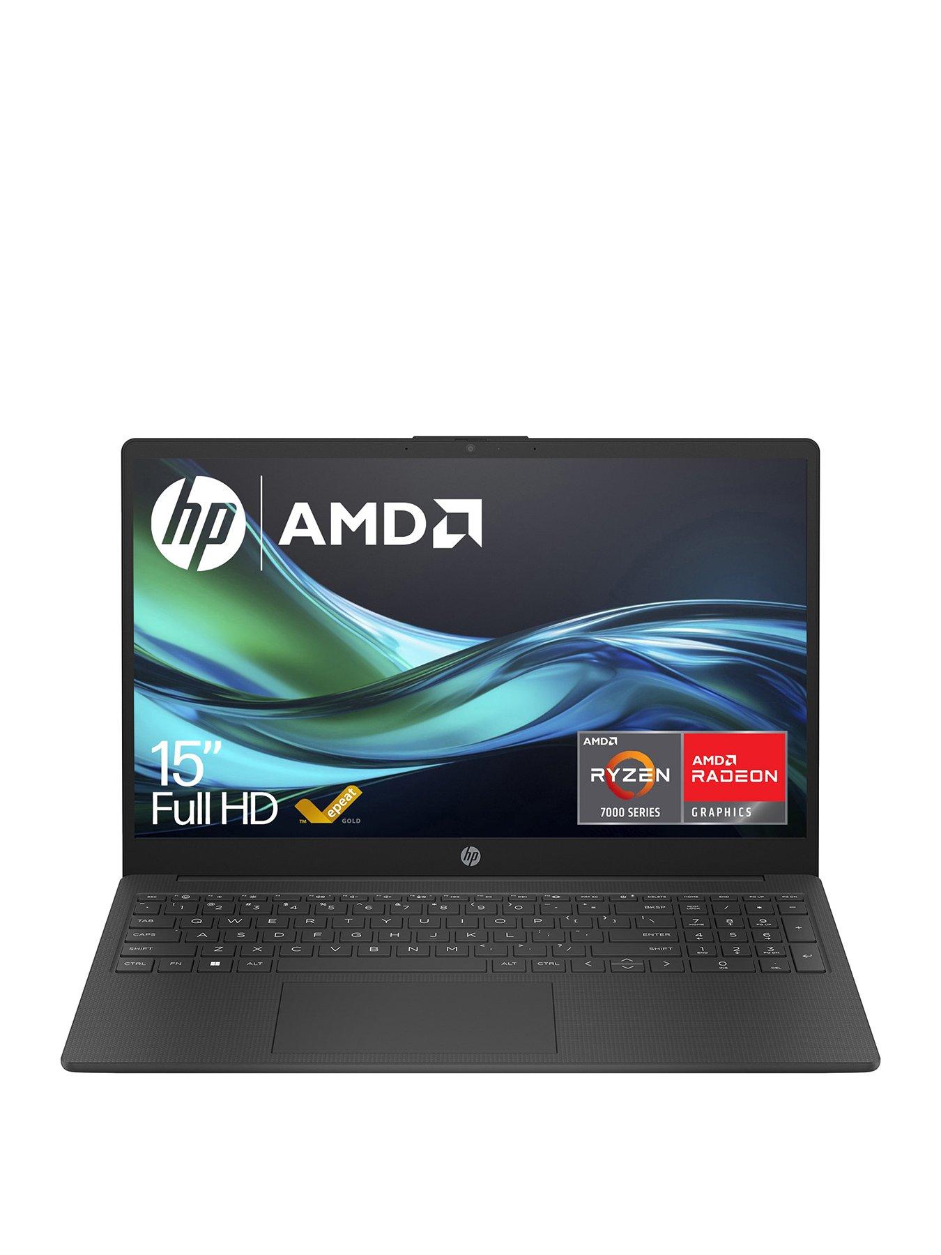 Image 1 of 8 of HP 15-fc0017na AMD Ryzen 5, 8GB RAM 256GB SSD, 15in Full HD Laptop - Black