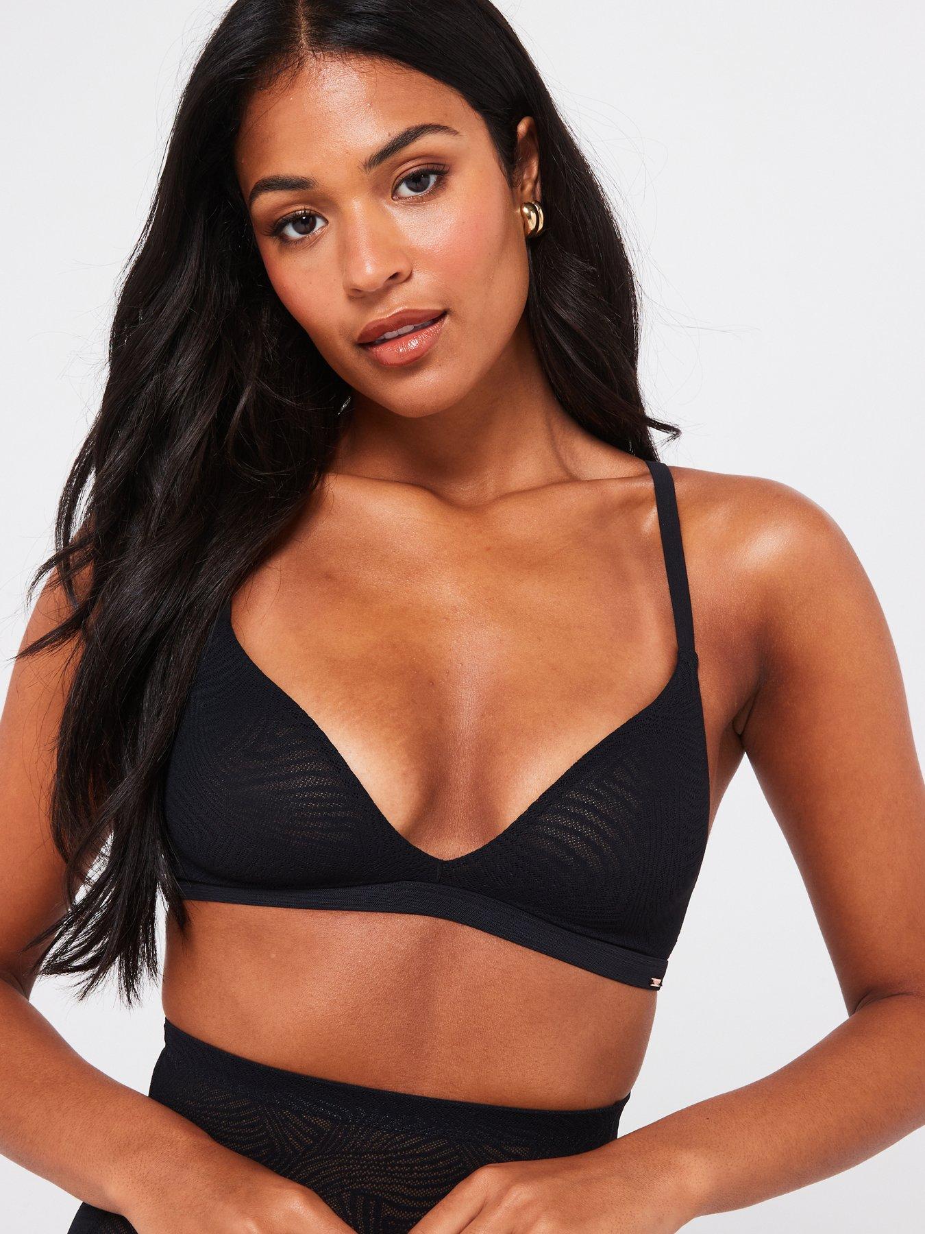 dorina-marble-non-padded-triangle-bra-black