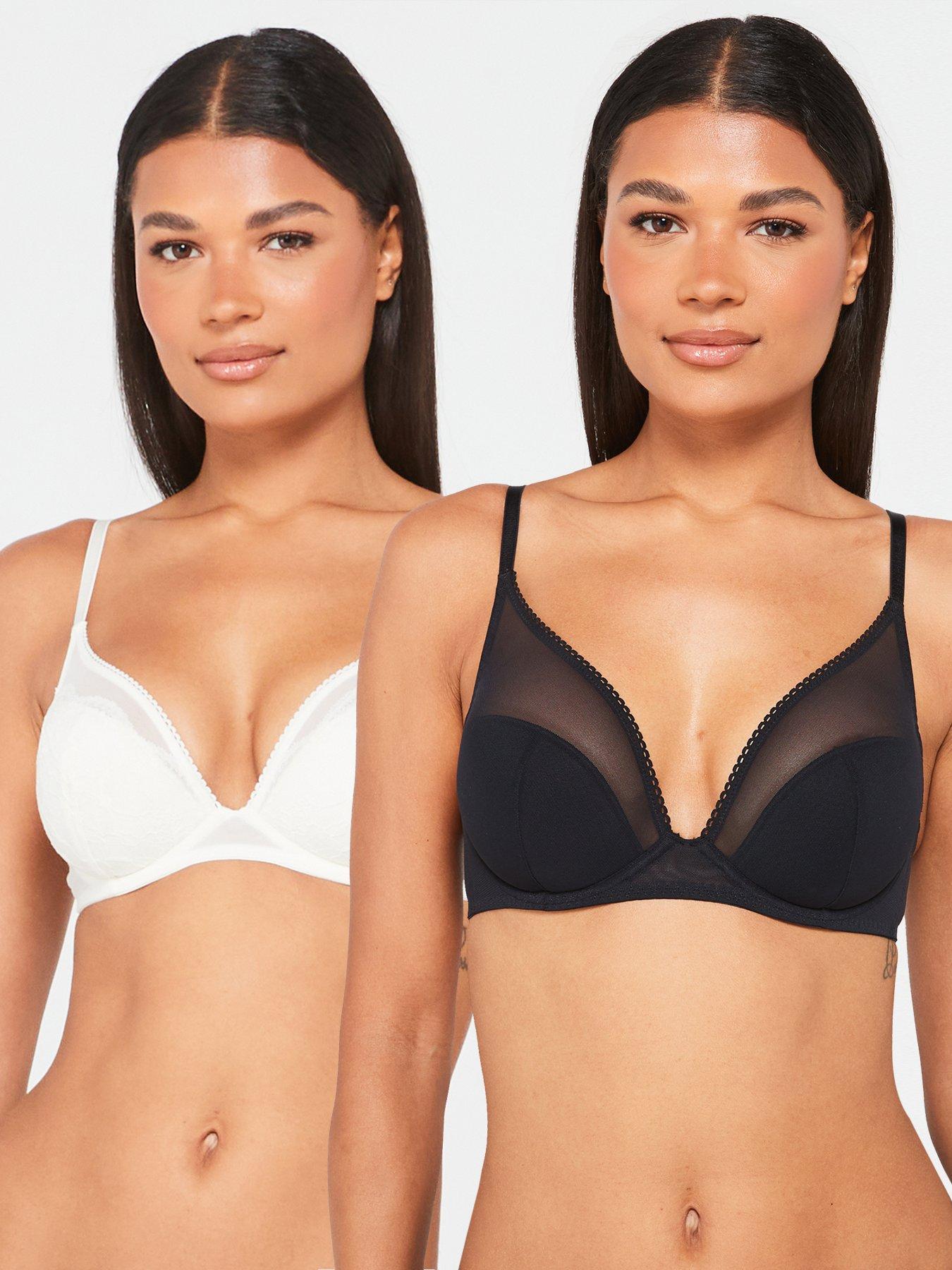 dorina-jourdan-2-pk-light-padded-plunge-bra-ivoryblack