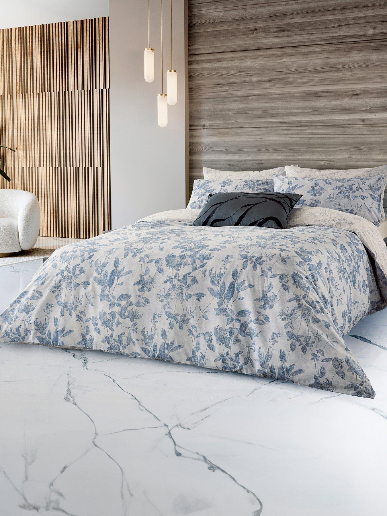 undefined Okika Blue 100% Cotton Duvet Cover Set