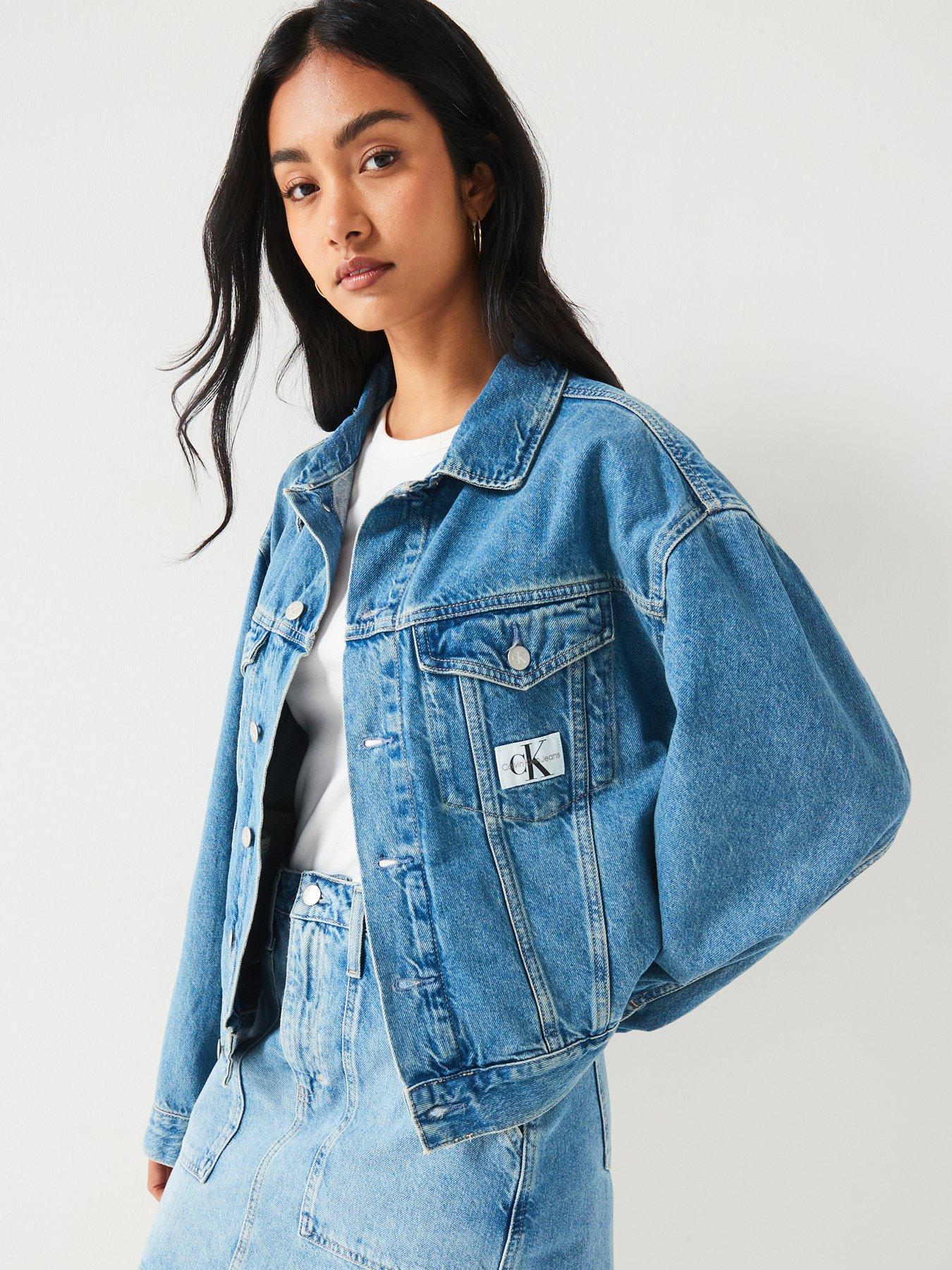 Calvin klein ladies denim jacket best sale