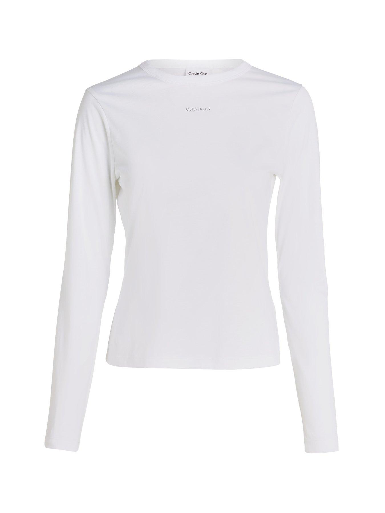 calvin-klein-nano-logo-long-sleeve-top-whitedetail