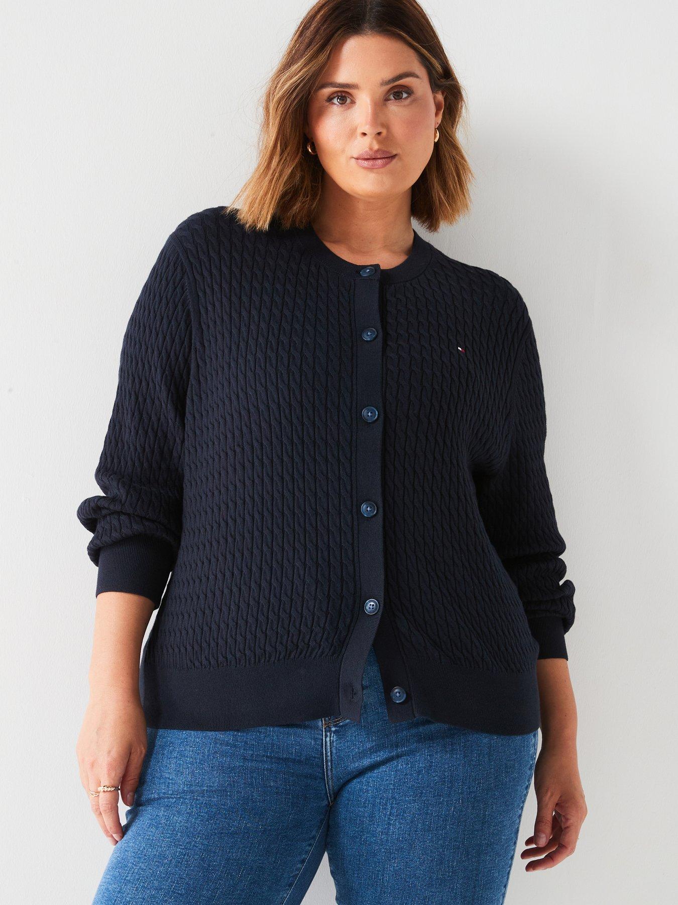 tommy-hilfiger-plus-size-cable-knit-cardigan-navy