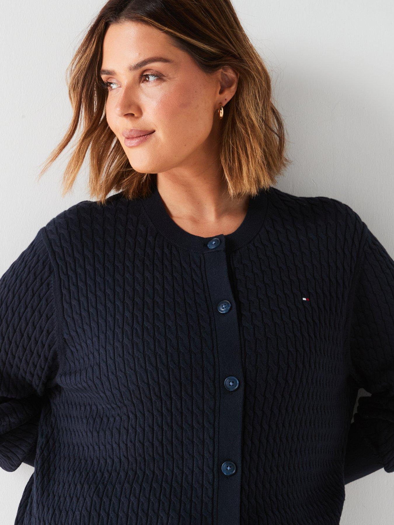 tommy-hilfiger-plus-size-cable-knit-cardigan-navyoutfit