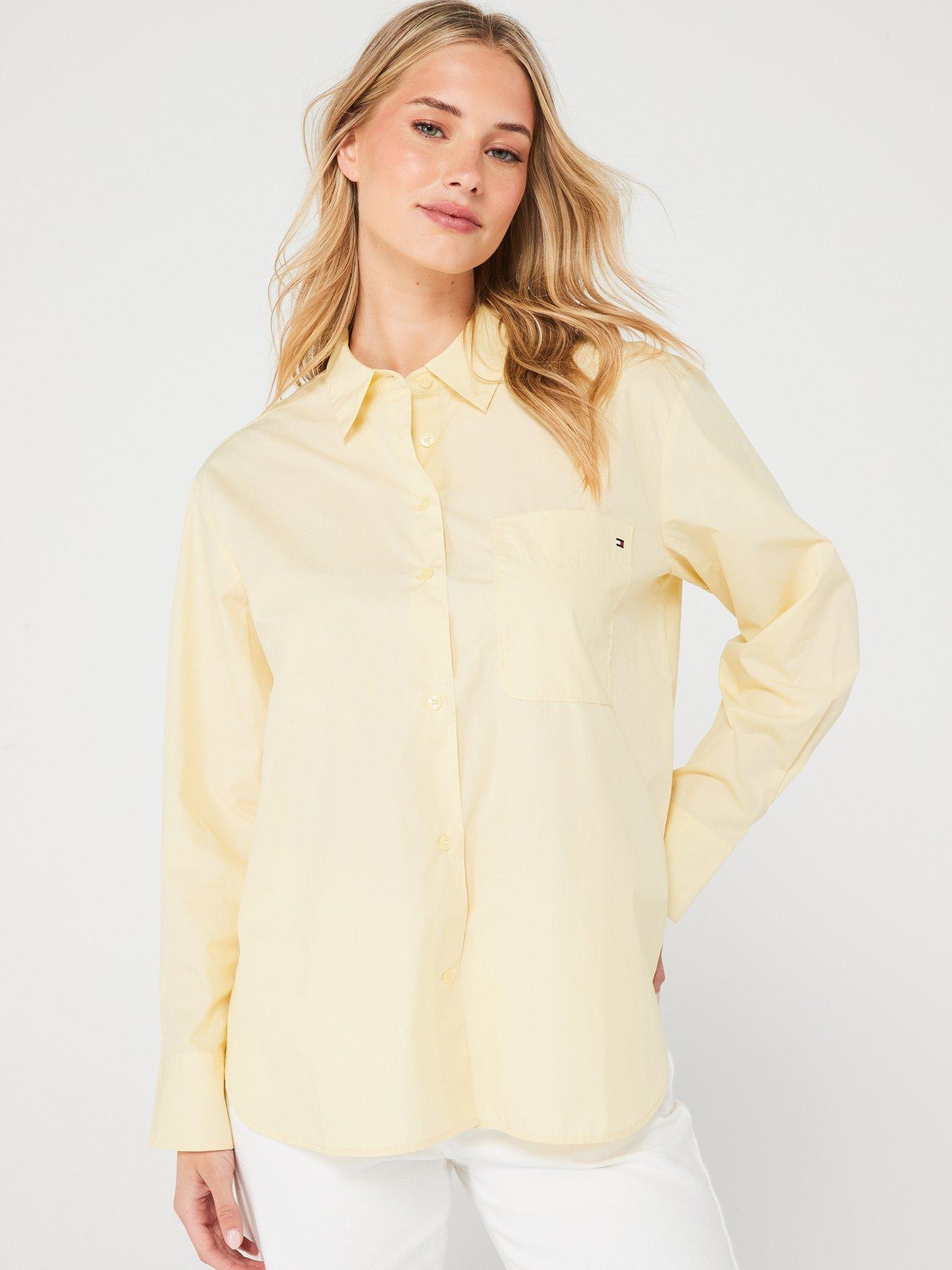 tommy-hilfiger-poplin-long-sleeve-shirt-yellow