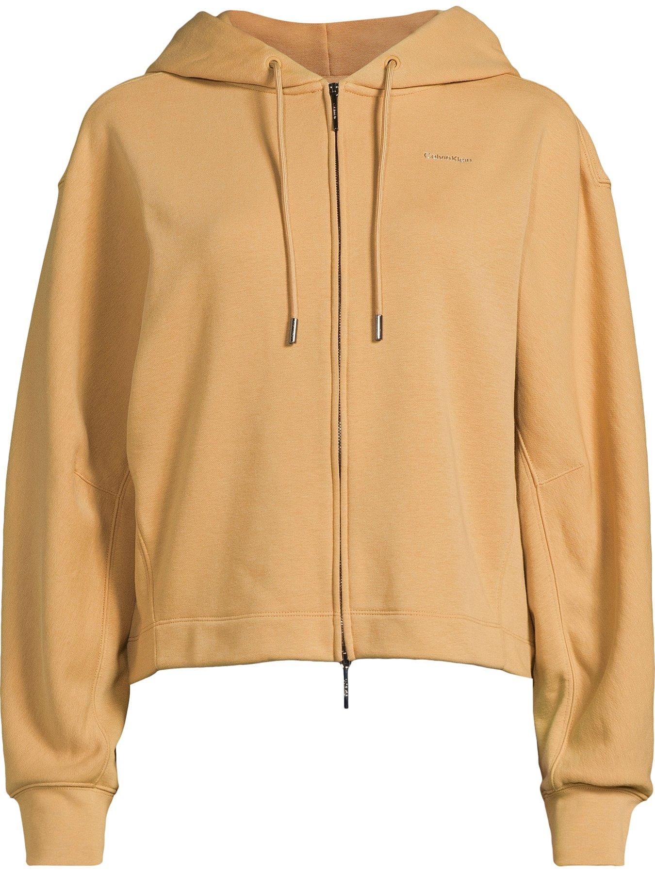 calvin-klein-nano-logo-zip-relaxed-hoodie-brown-beigedetail