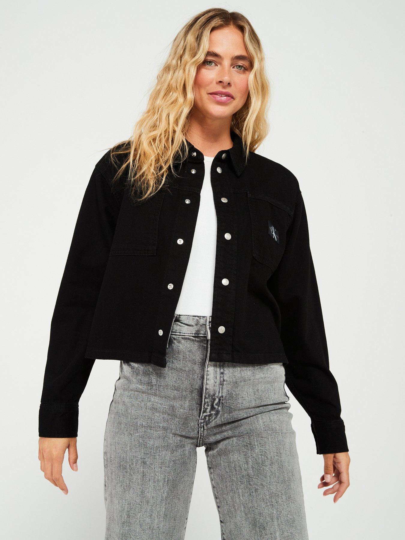 calvin-klein-jeans-cropped-denim-shirt-black