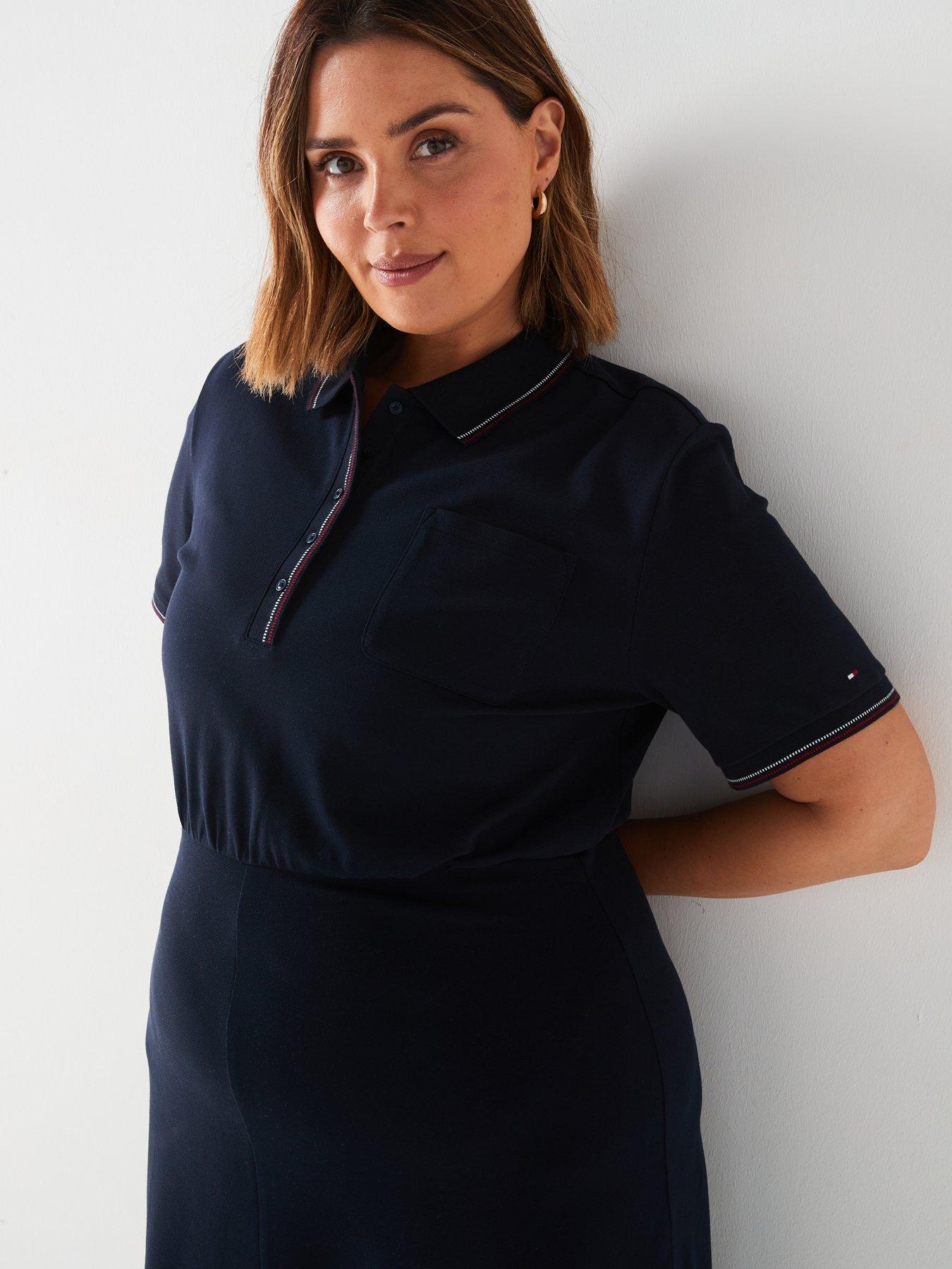 tommy-hilfiger-plus-size-polo-mini-dress-navyoutfit