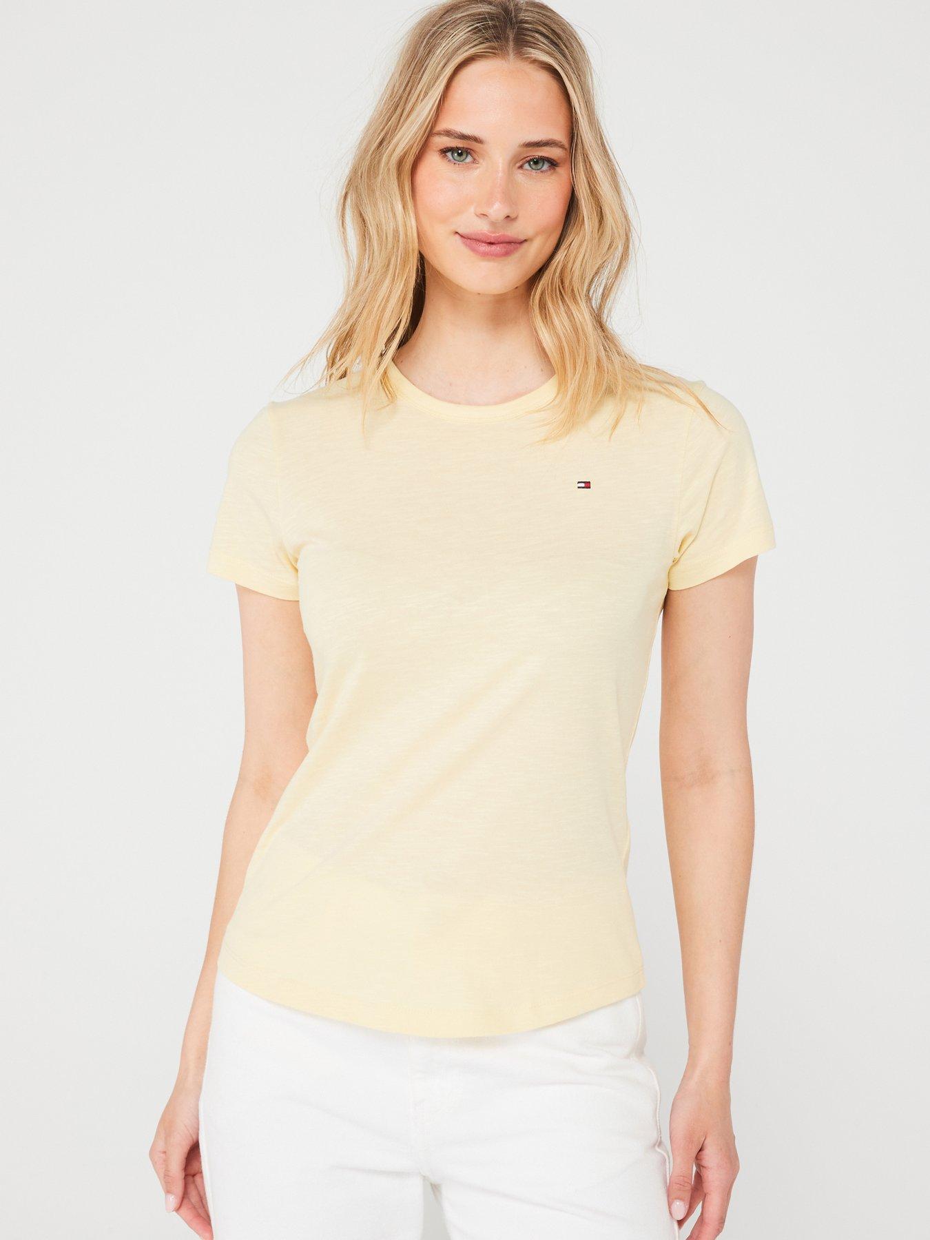 tommy-hilfiger-slim-fit-t-shirt-yellow