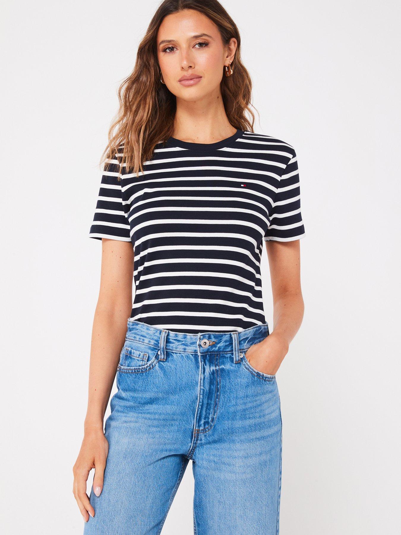 tommy-hilfiger-slim-fit-striped-t-shirt-navy