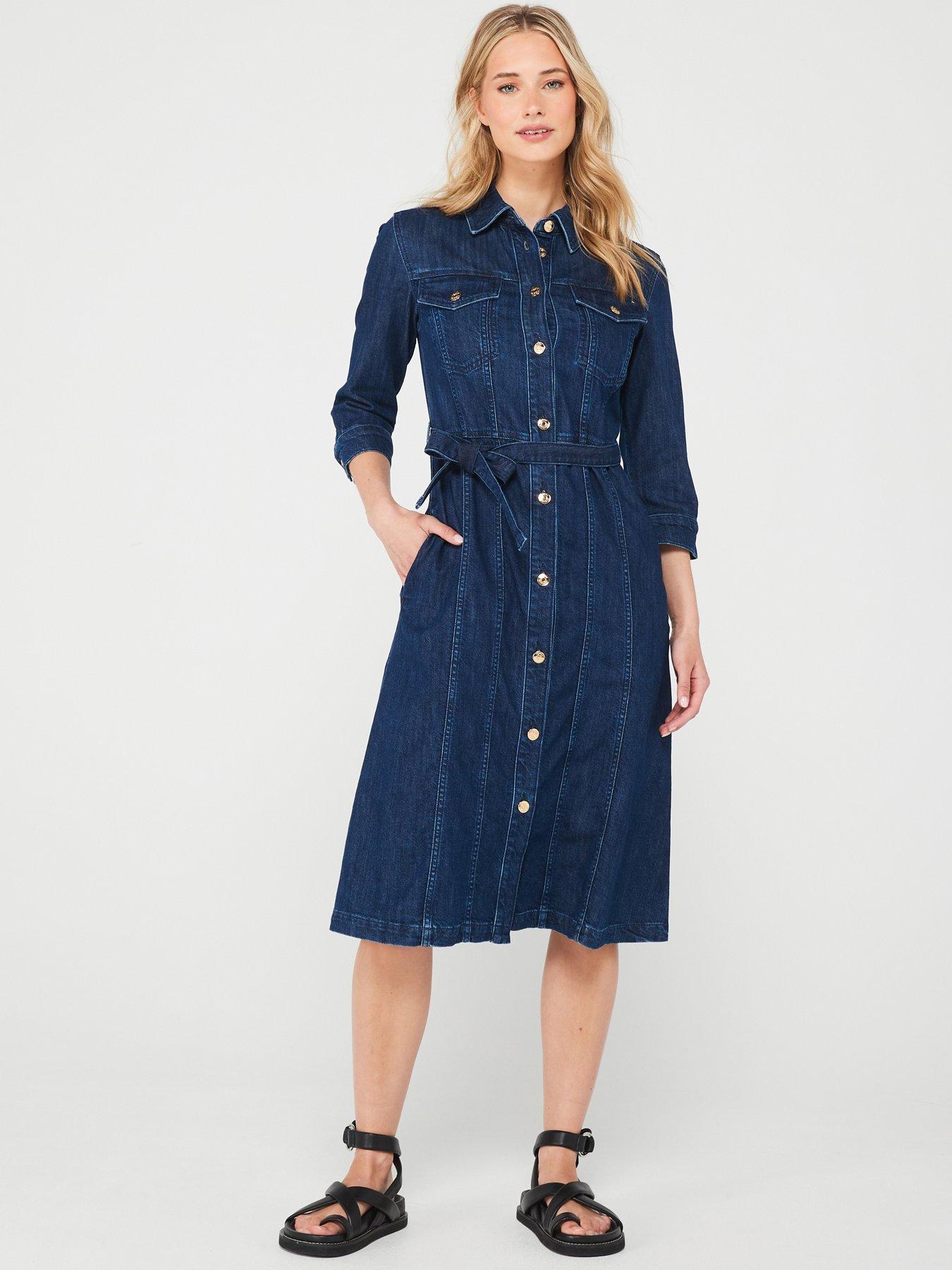 tommy-hilfiger-denim-belted-midi-dress-blue