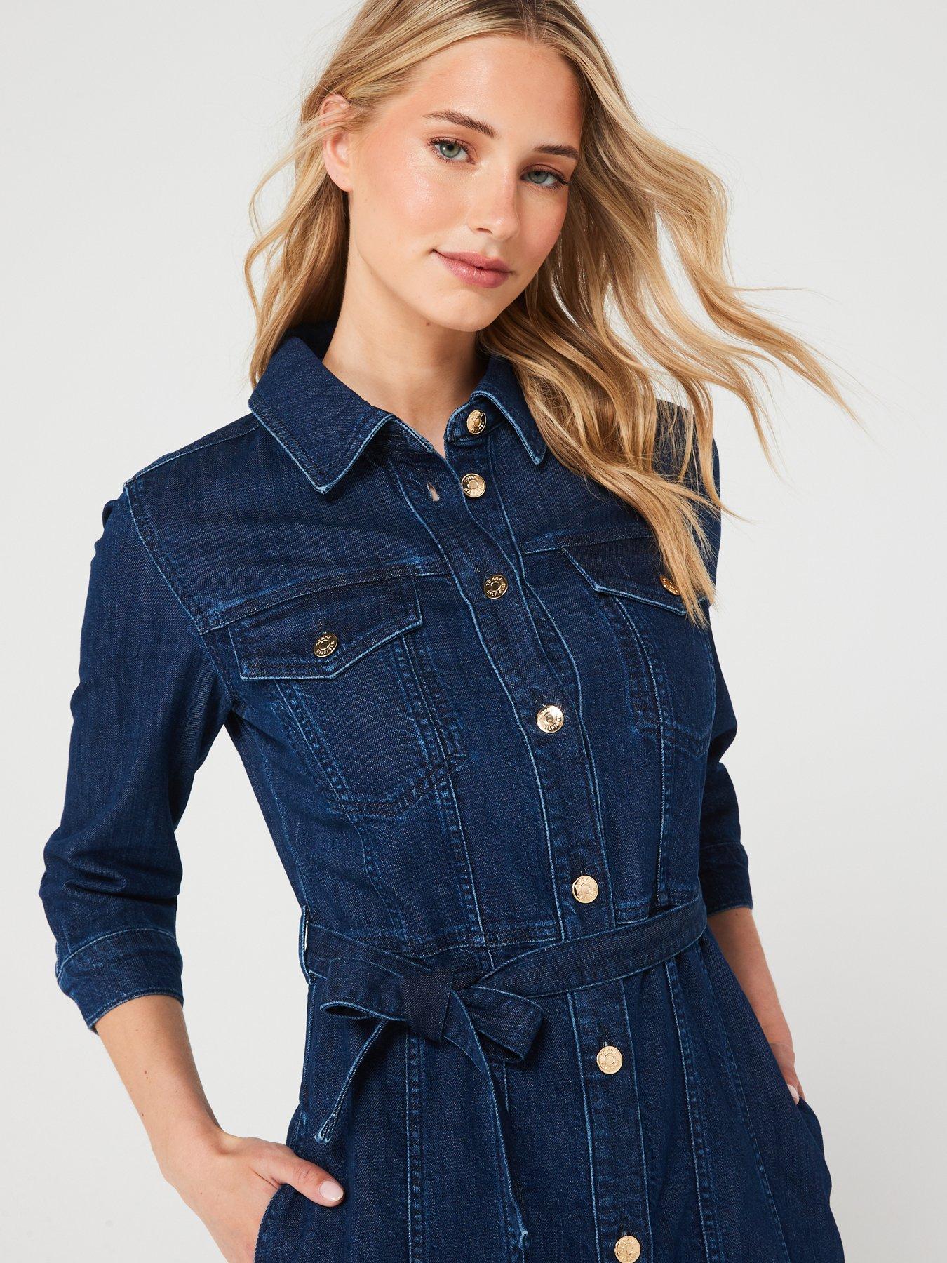 tommy-hilfiger-denim-belted-midi-dress-blueoutfit