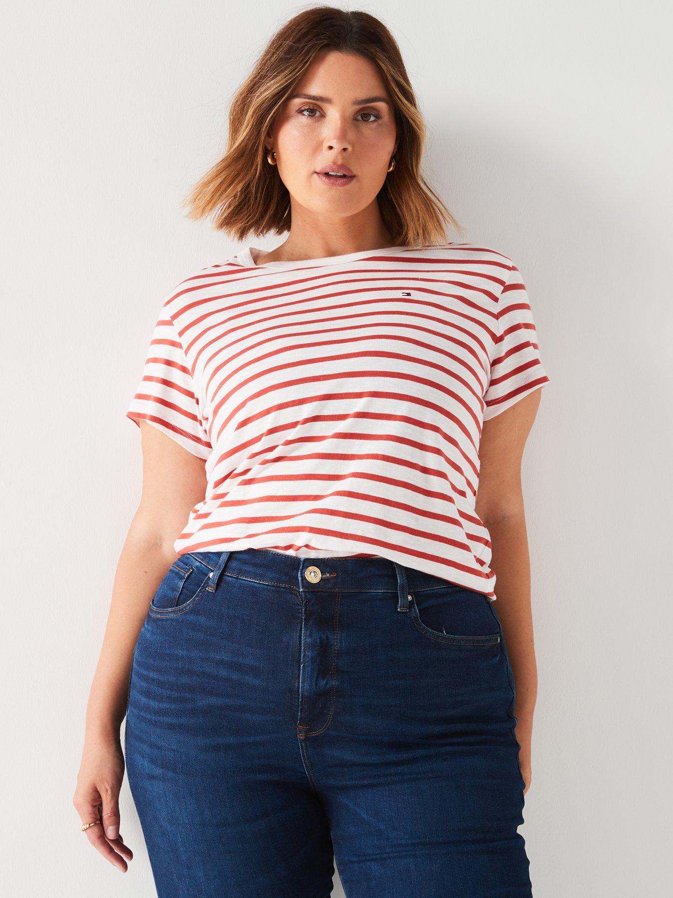 tommy-hilfiger-plus-size-striped-t-shirt-red