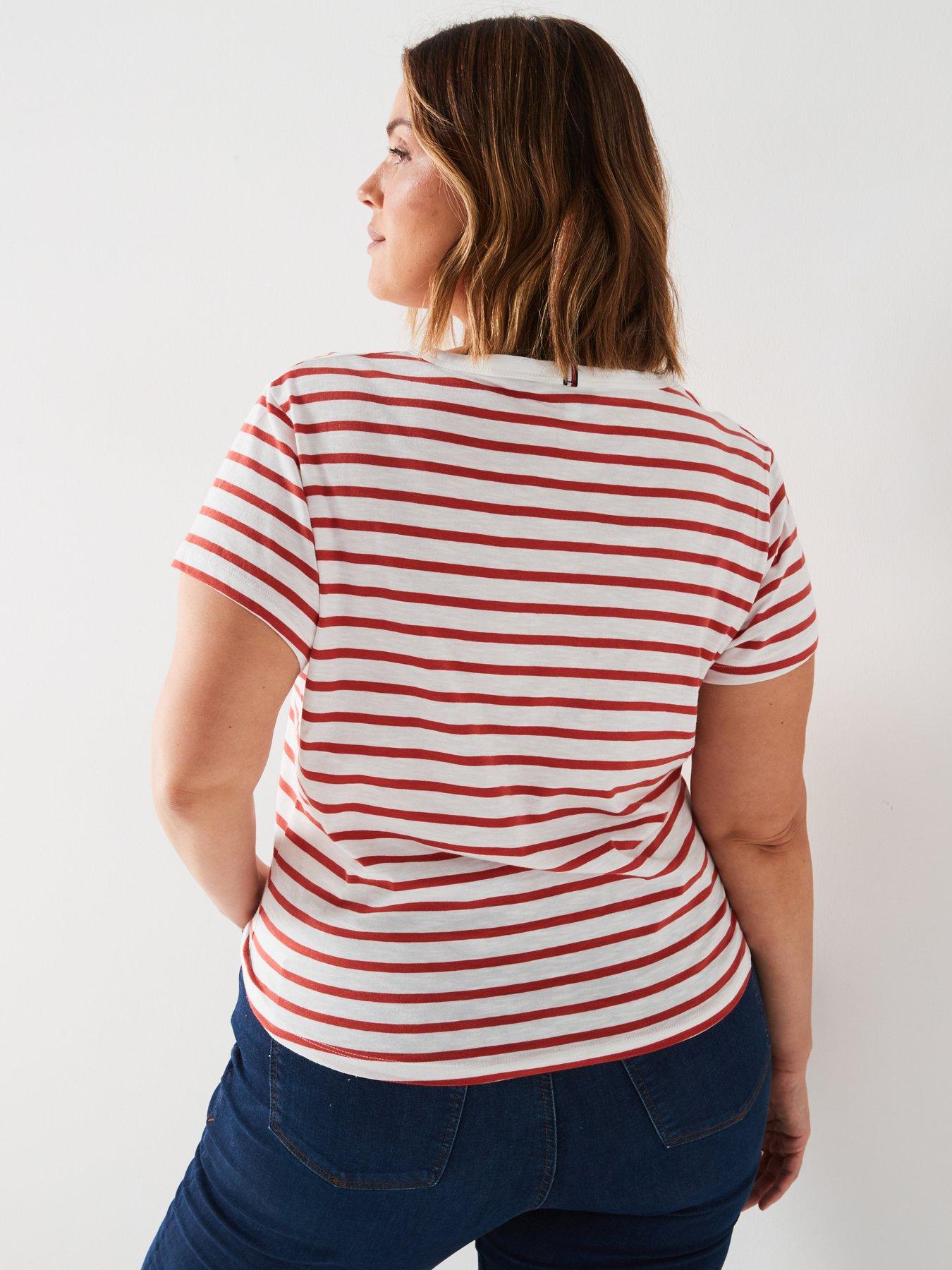 tommy-hilfiger-plus-size-striped-t-shirt-redstillFront