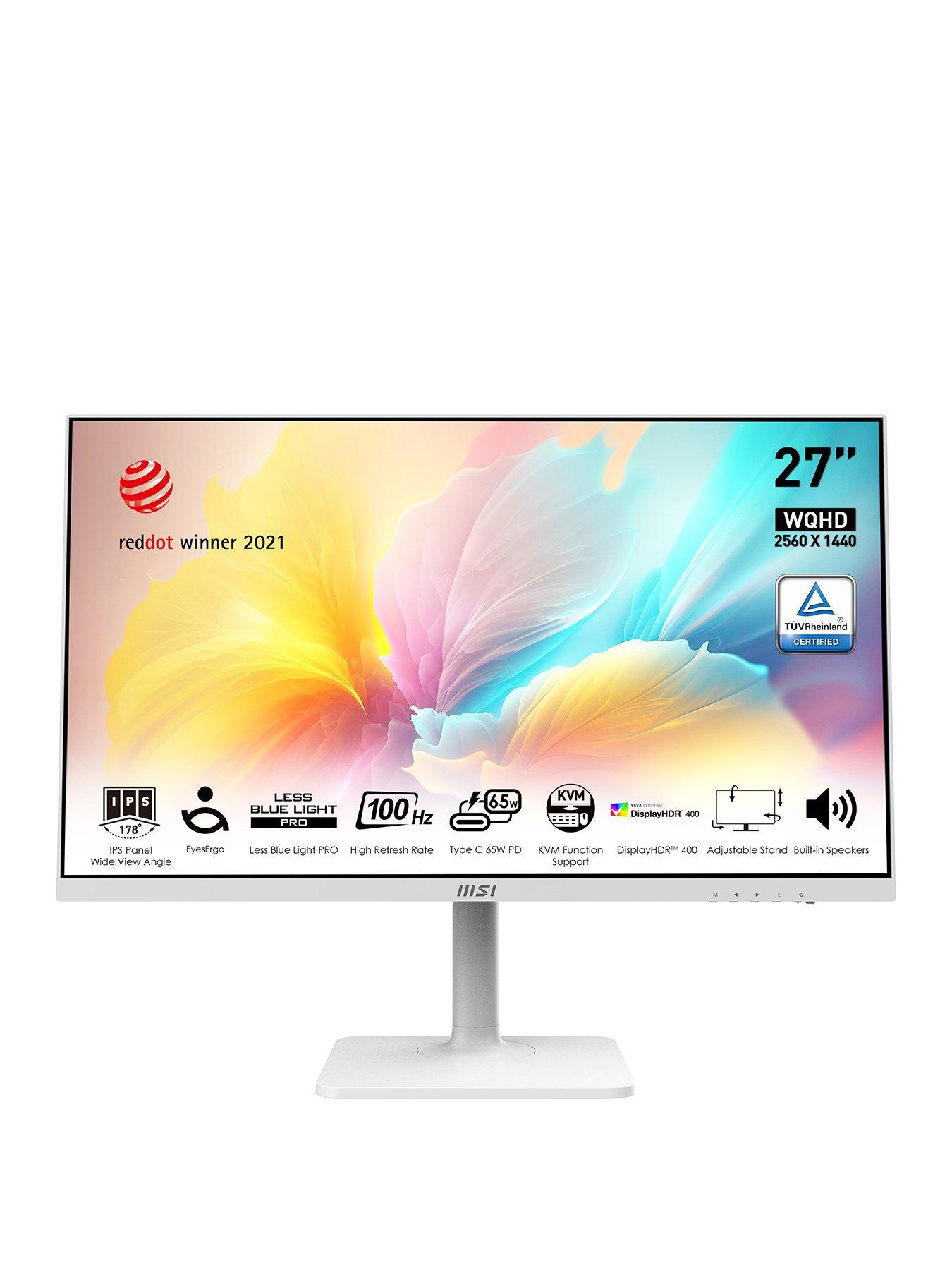 msi-modern-md272qxpw-27in-qhd-100hz-adaptive-sync-flat-monitor-with-adjustable-stand-built-in-speakersfront