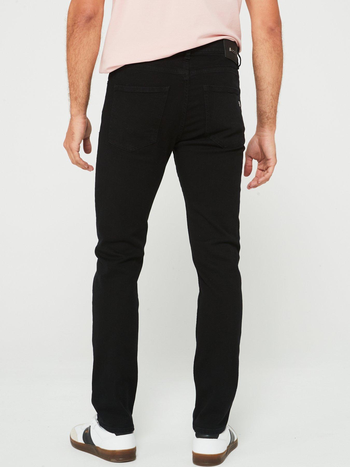 Image 2 of 4 of BOSS Delaware3 Slim Fit Cashmere Touch Jeans - Black