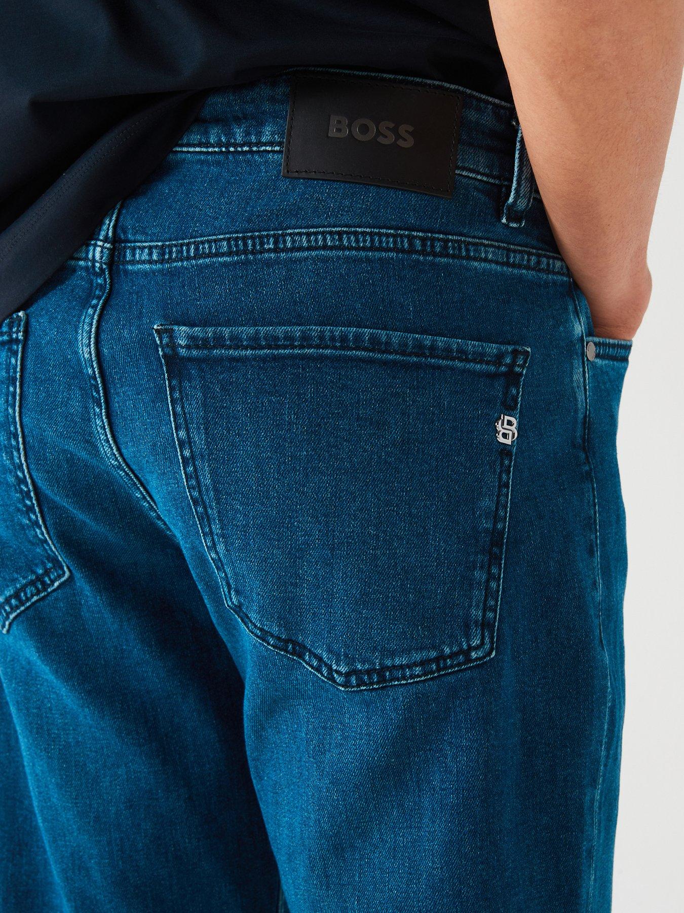 Image 4 of 4 of BOSS Re.Maine3 Regular Fit Modern Authentic Jeans - Dark Blue
