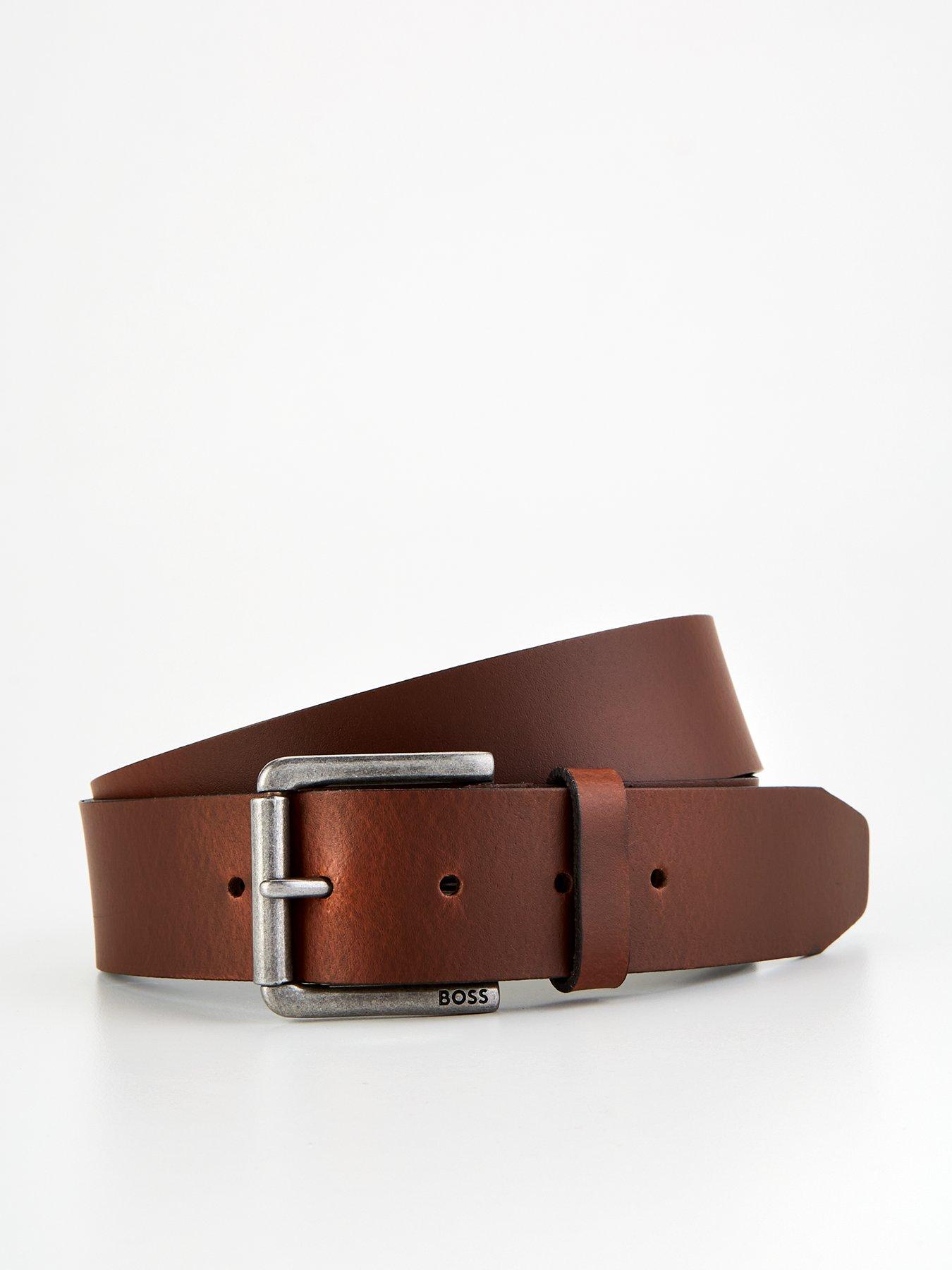 Image 1 of 4 of BOSS Joris Metal Buckle 4cm Leather Belt- Brown