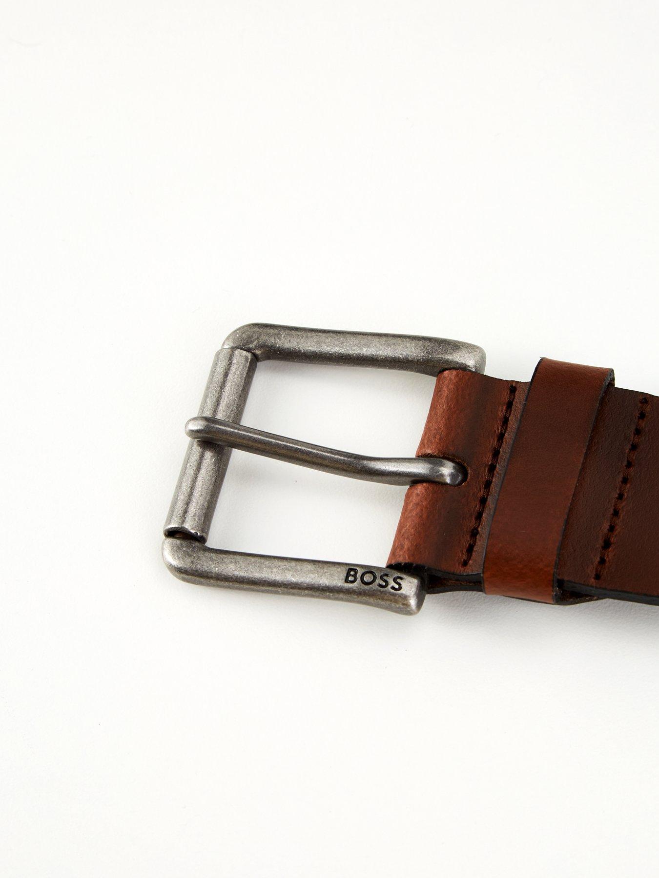 Image 3 of 4 of BOSS Joris Metal Buckle 4cm Leather Belt- Brown
